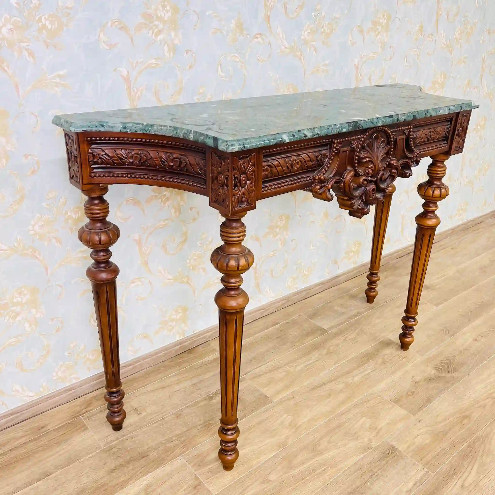 Vintage console table / marble / Italian / marble top