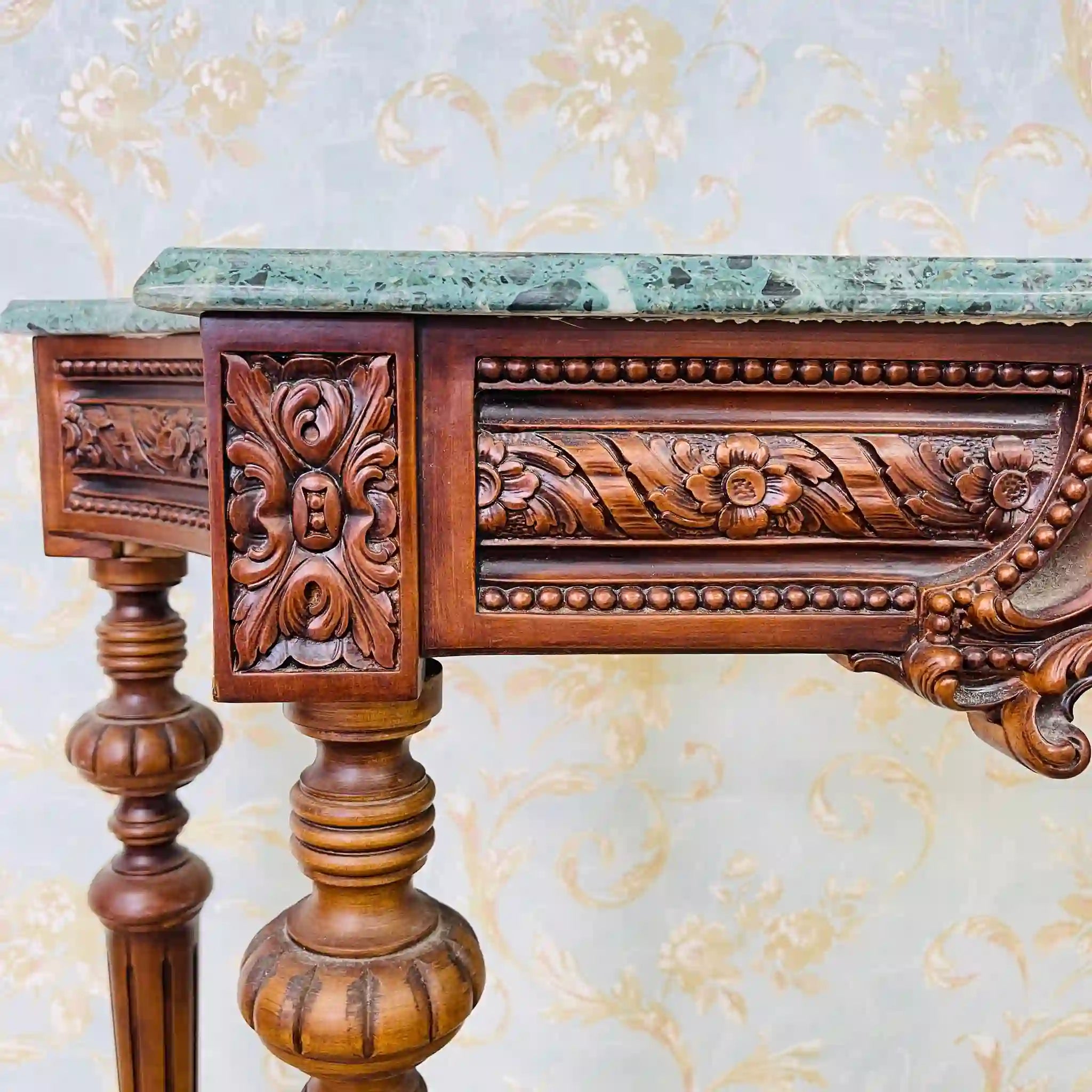 Vintage console table / marble / Italian / marble top