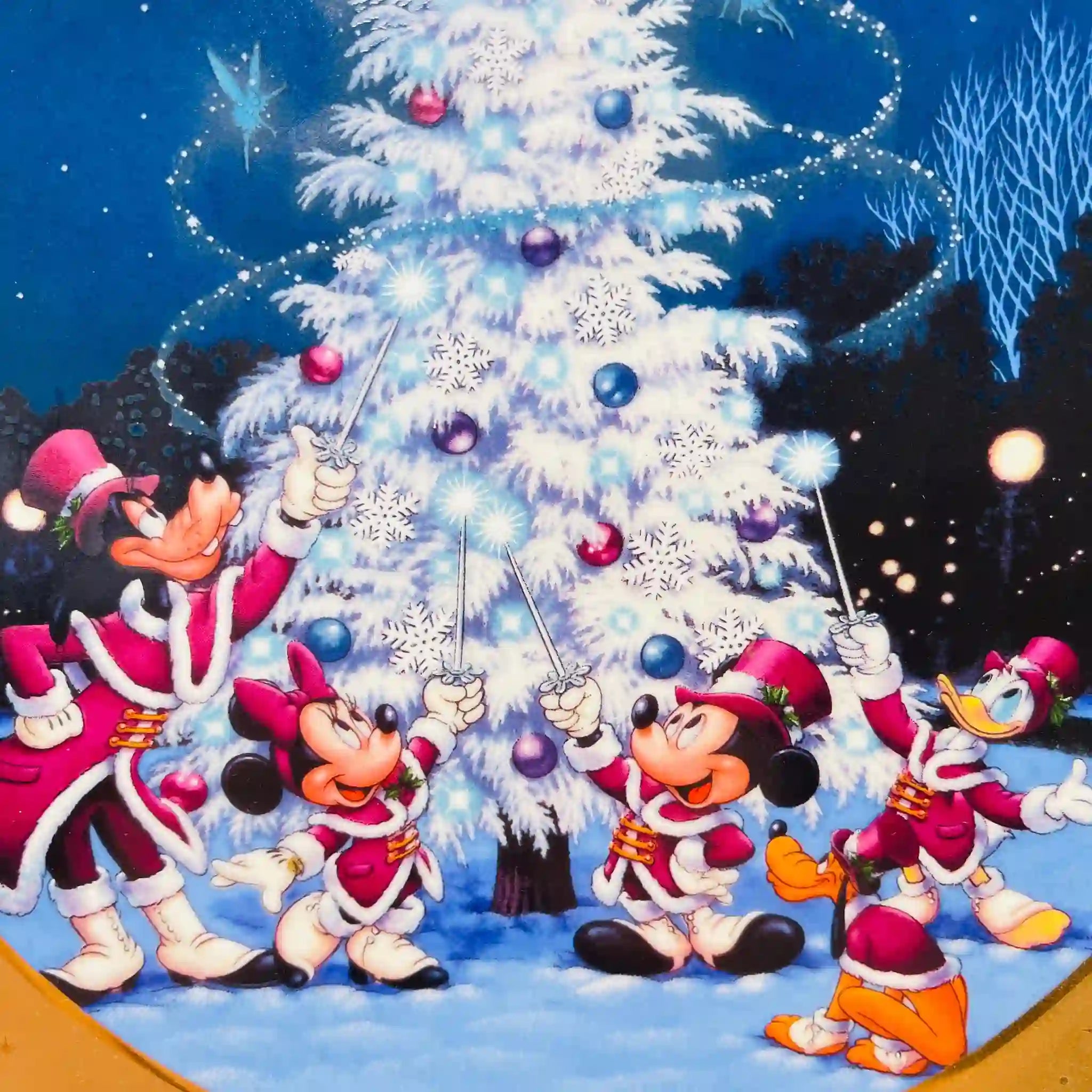 【リユース】クリスマスプレート 1997年 ディッシュスタンド付 Disney / 日本 / 未使用 箱付き