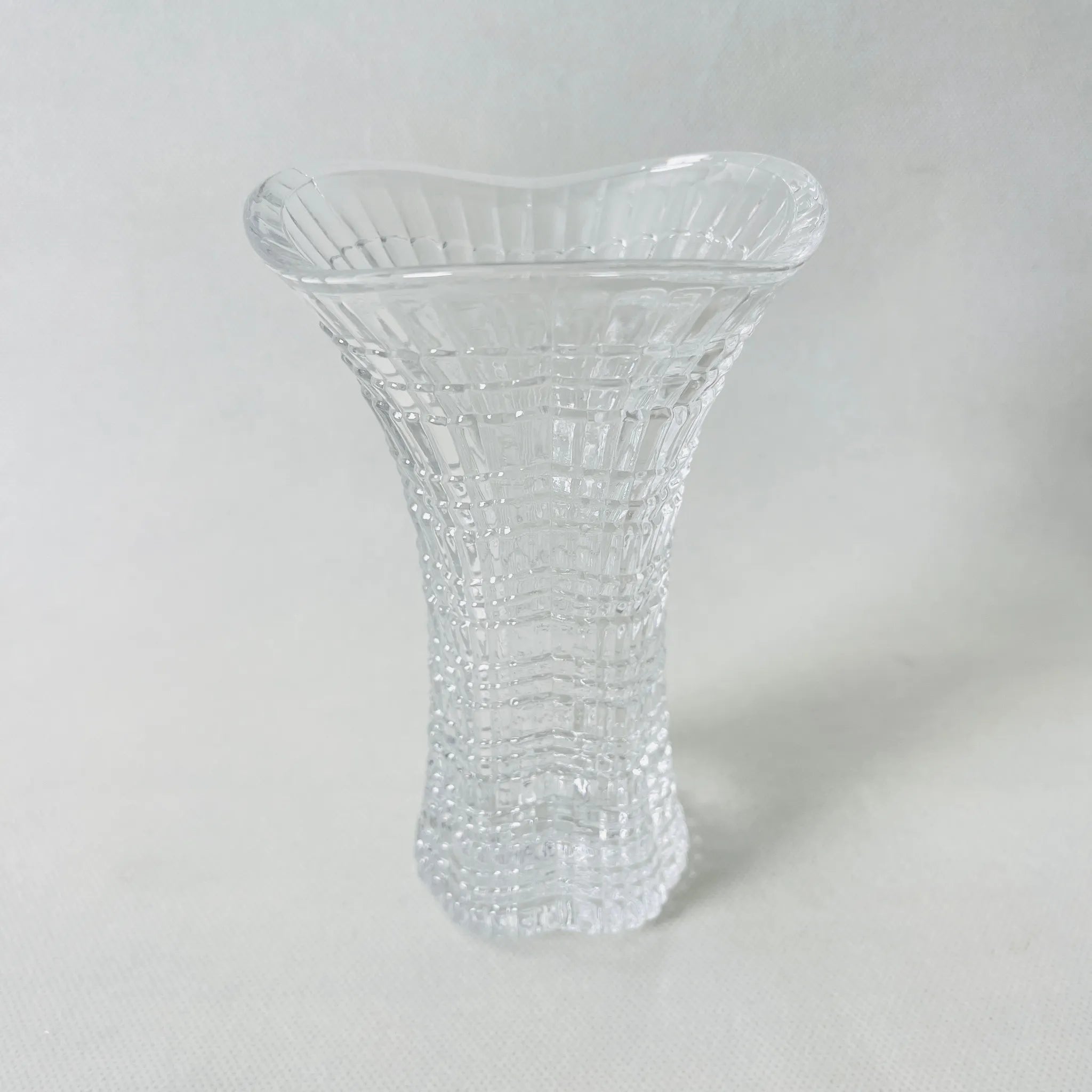 【リユース】フラワーベース ノリタケクリスタル クリスタルガラス Noritake / 未使用 箱付き