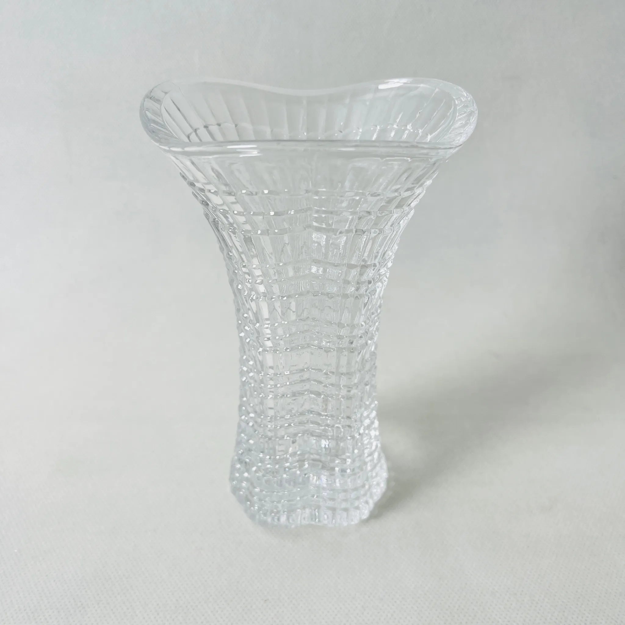 【リユース】フラワーベース ノリタケクリスタル クリスタルガラス Noritake / 未使用 箱付き