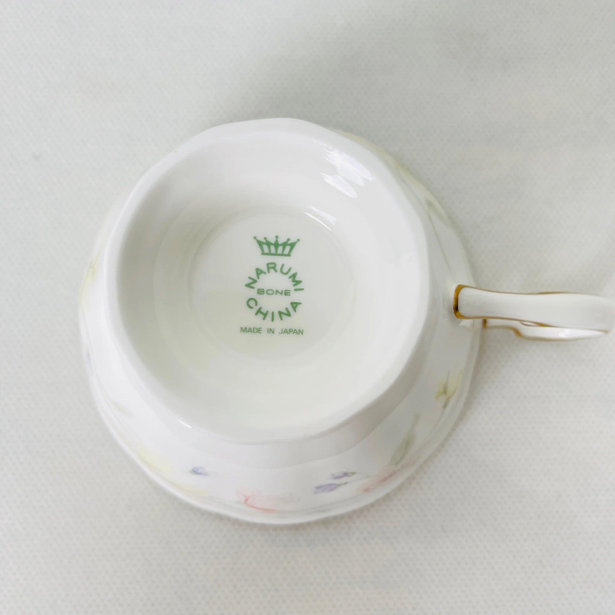 【リユース】ティーカップ 6個セット NARUMI / パステルガーデン Bone China 日本 / 未使用 箱付き