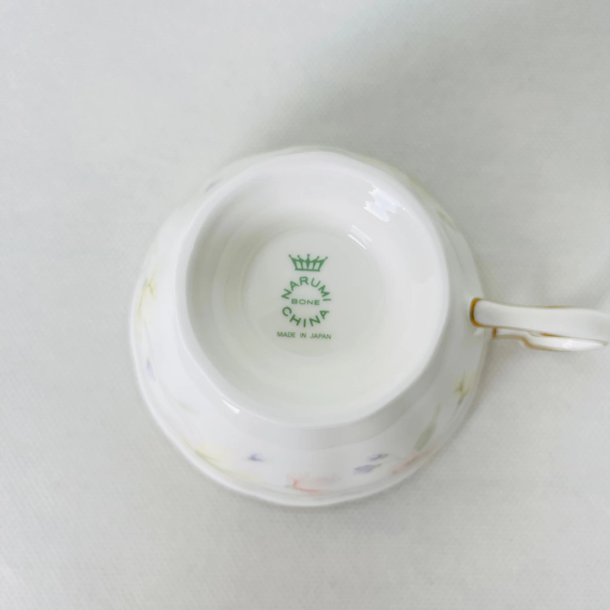 【リユース】ティーカップ 6個セット NARUMI / パステルガーデン Bone China 日本 / 未使用 箱付き