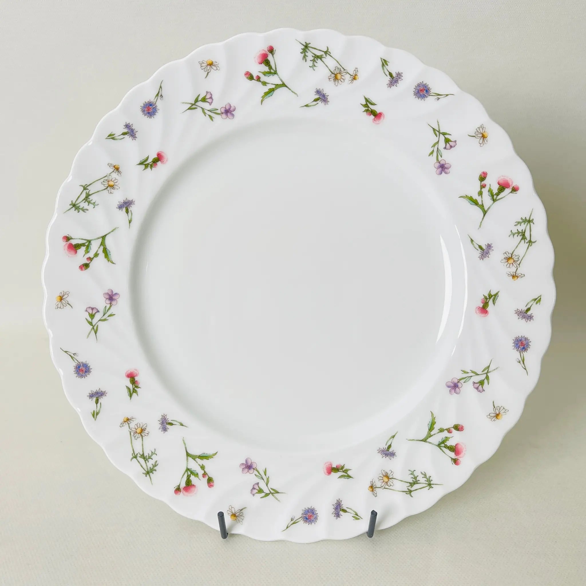 【リユース】サロンセット 大皿×1 ティーカップセット×5 小花柄 Noritake / 未使用 箱付き