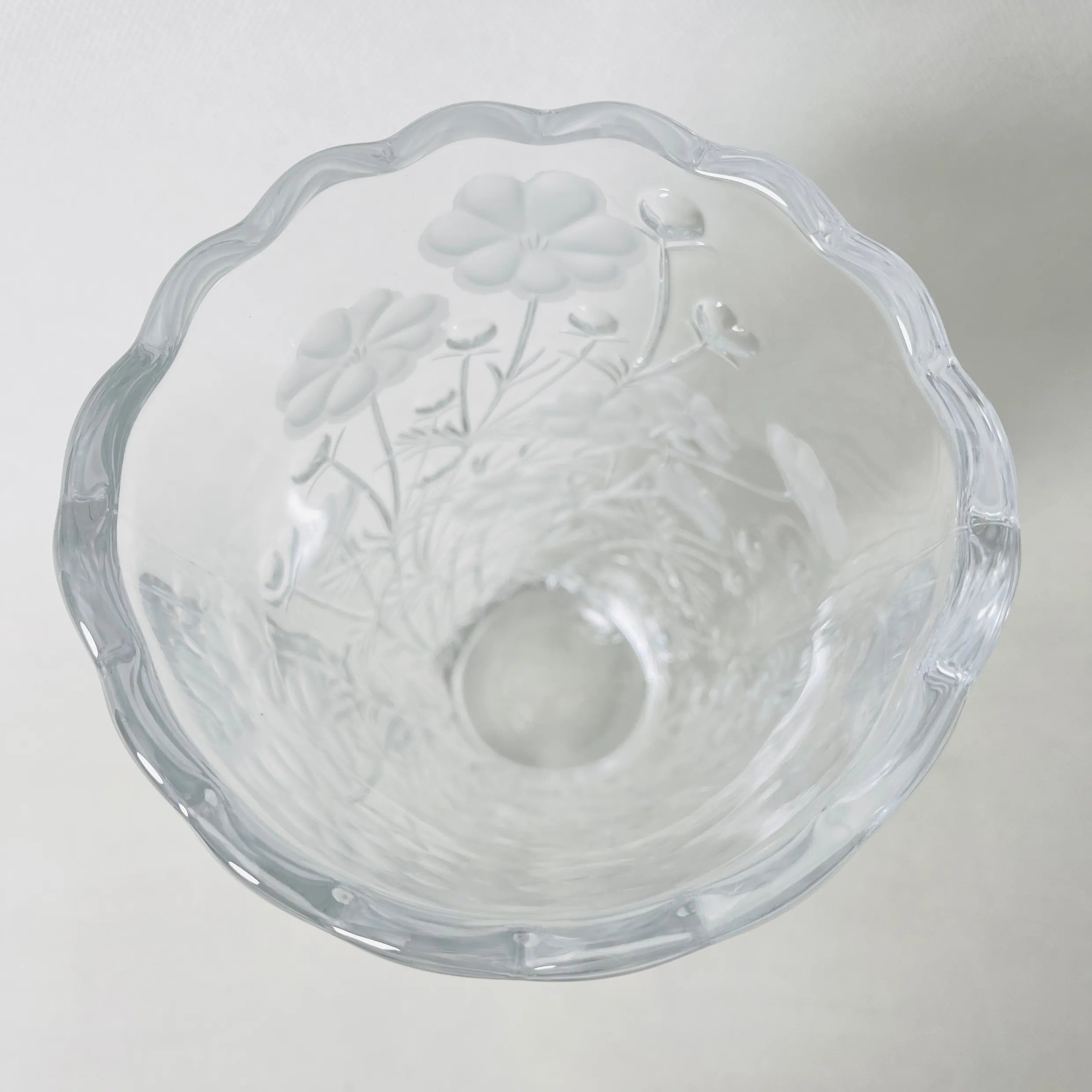 【リユース】フラワーベース ノリタケクリスタル フラワーモチーフ Noritake / 日本