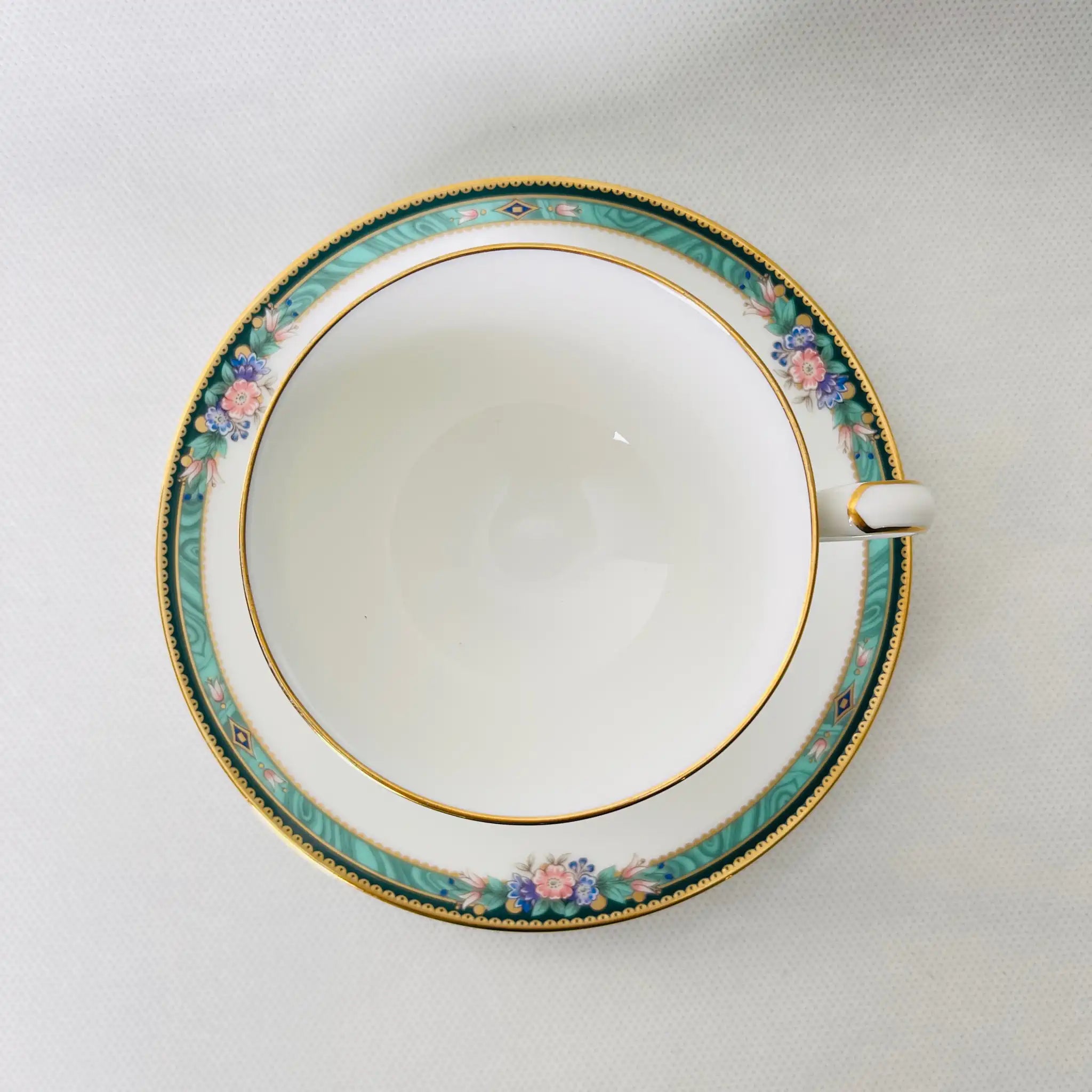 【リユース】 ティーカップ&ソーサーセット Noritake Ashbury