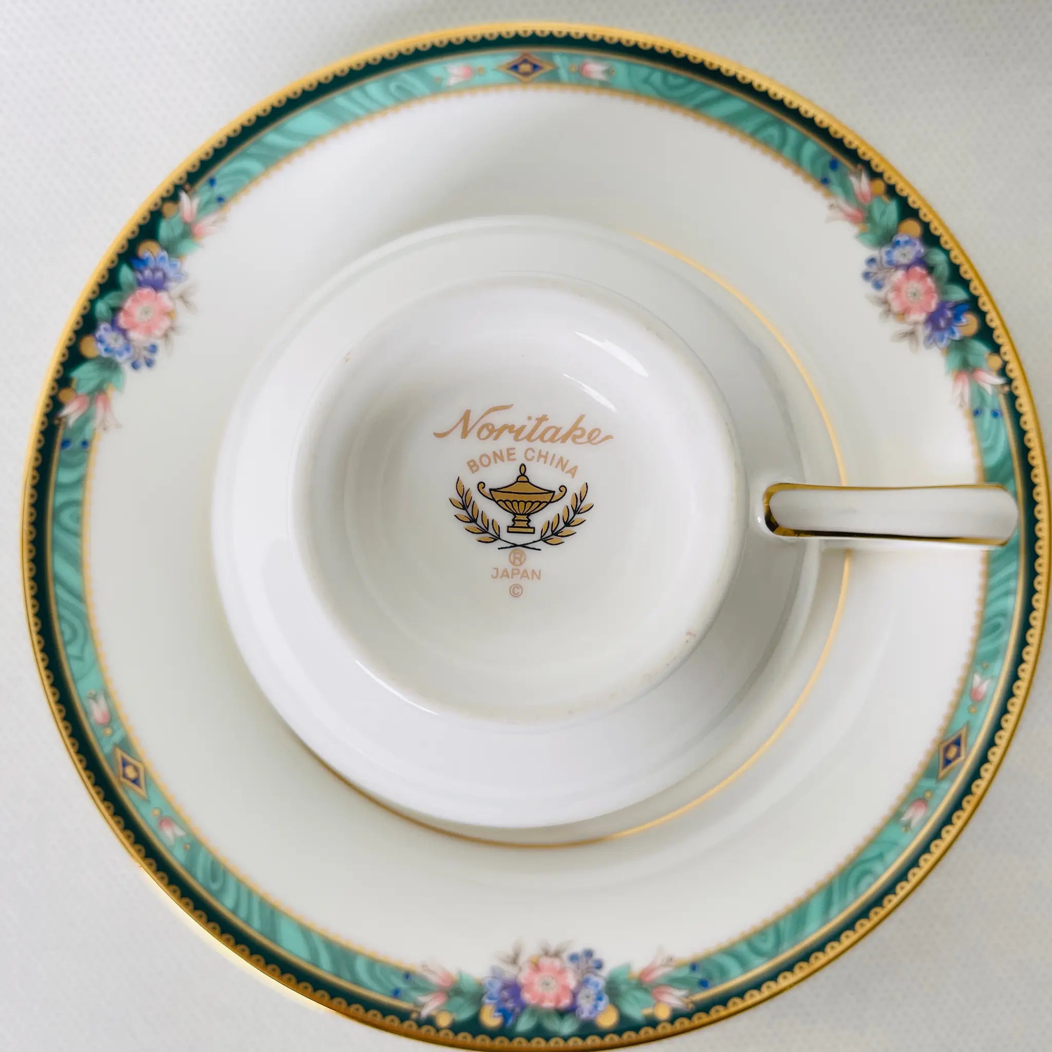 【リユース】 ティーカップ&ソーサーセット Noritake Ashbury