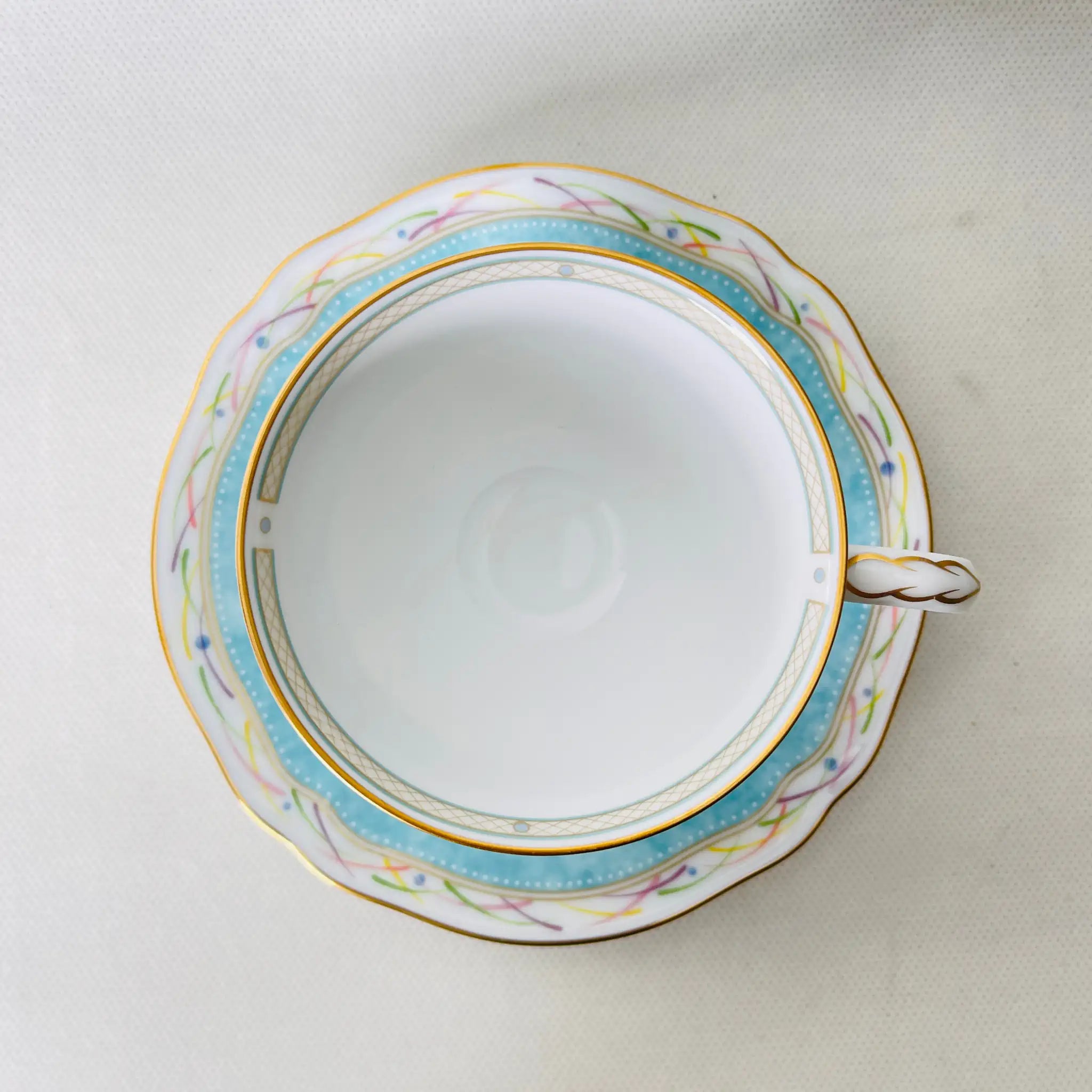 【リユース】 ペアティーカップ / Noritake(ノリタケ) / 華麗句(HANAREIKU) / 日本 / 未使用