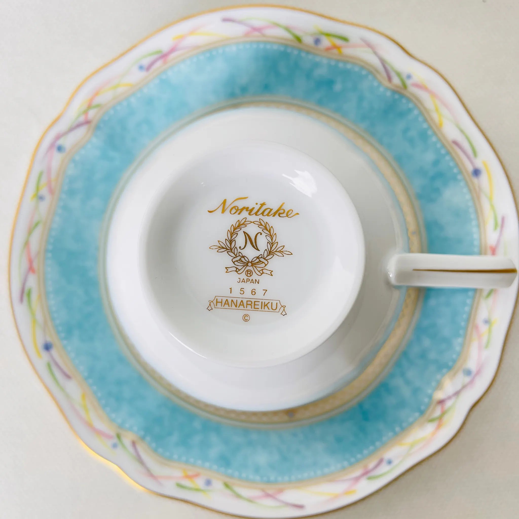 【リユース】 ペアティーカップ / Noritake(ノリタケ) / 華麗句(HANAREIKU) / 日本 / 未使用