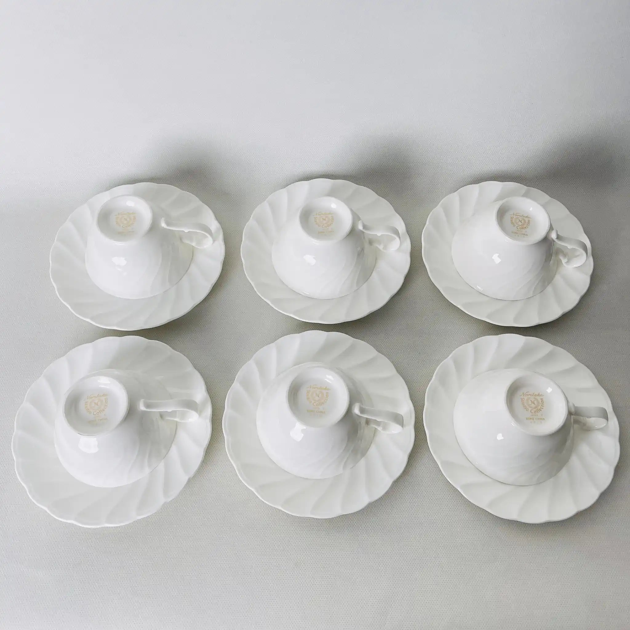 【リユース】 ティーカップセット6P / Noritake(ノリタケ) / BONE CHINA / 日本 / 未使用