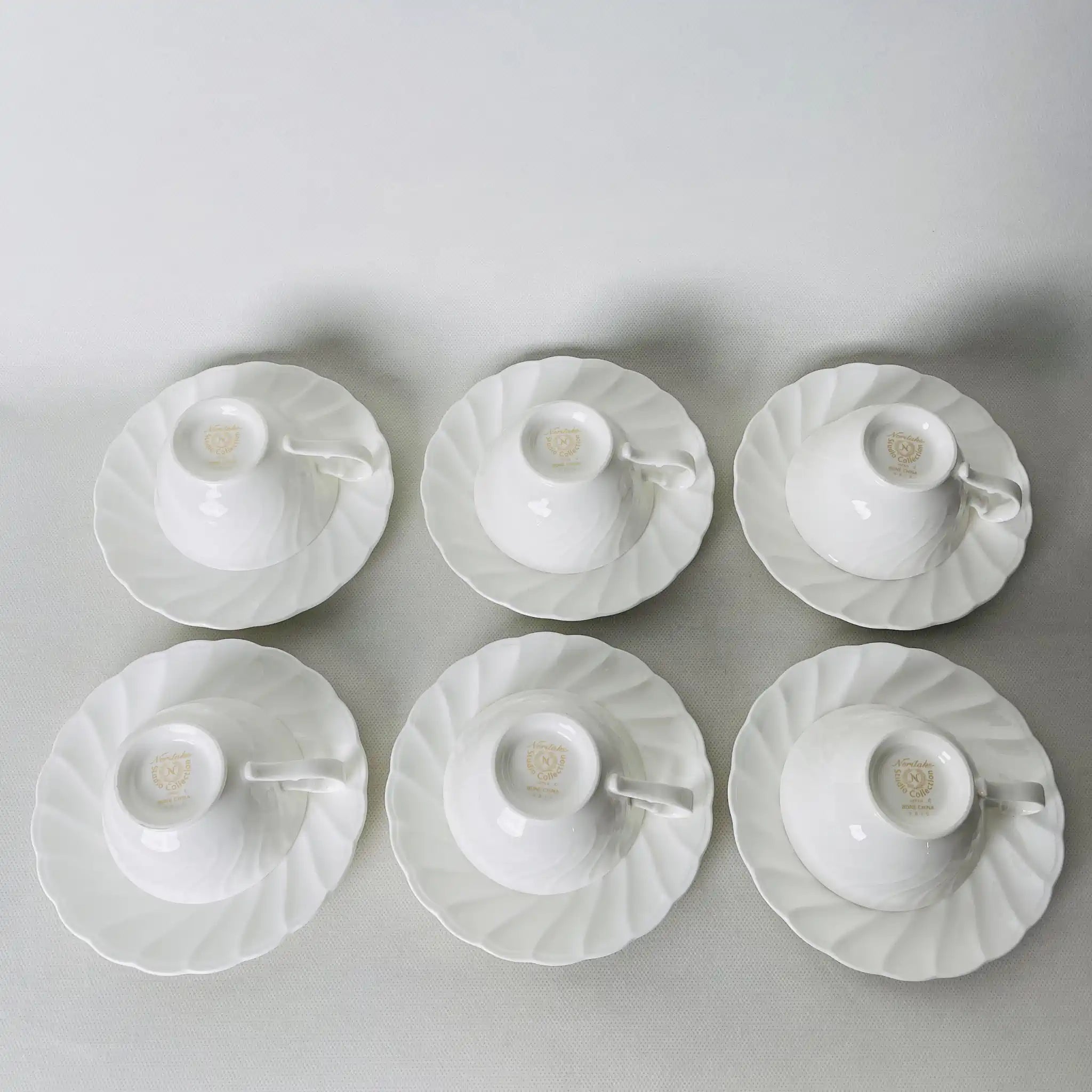 【リユース】 ティーカップセット6P / Noritake(ノリタケ) / BONE CHINA / 日本 / 未使用