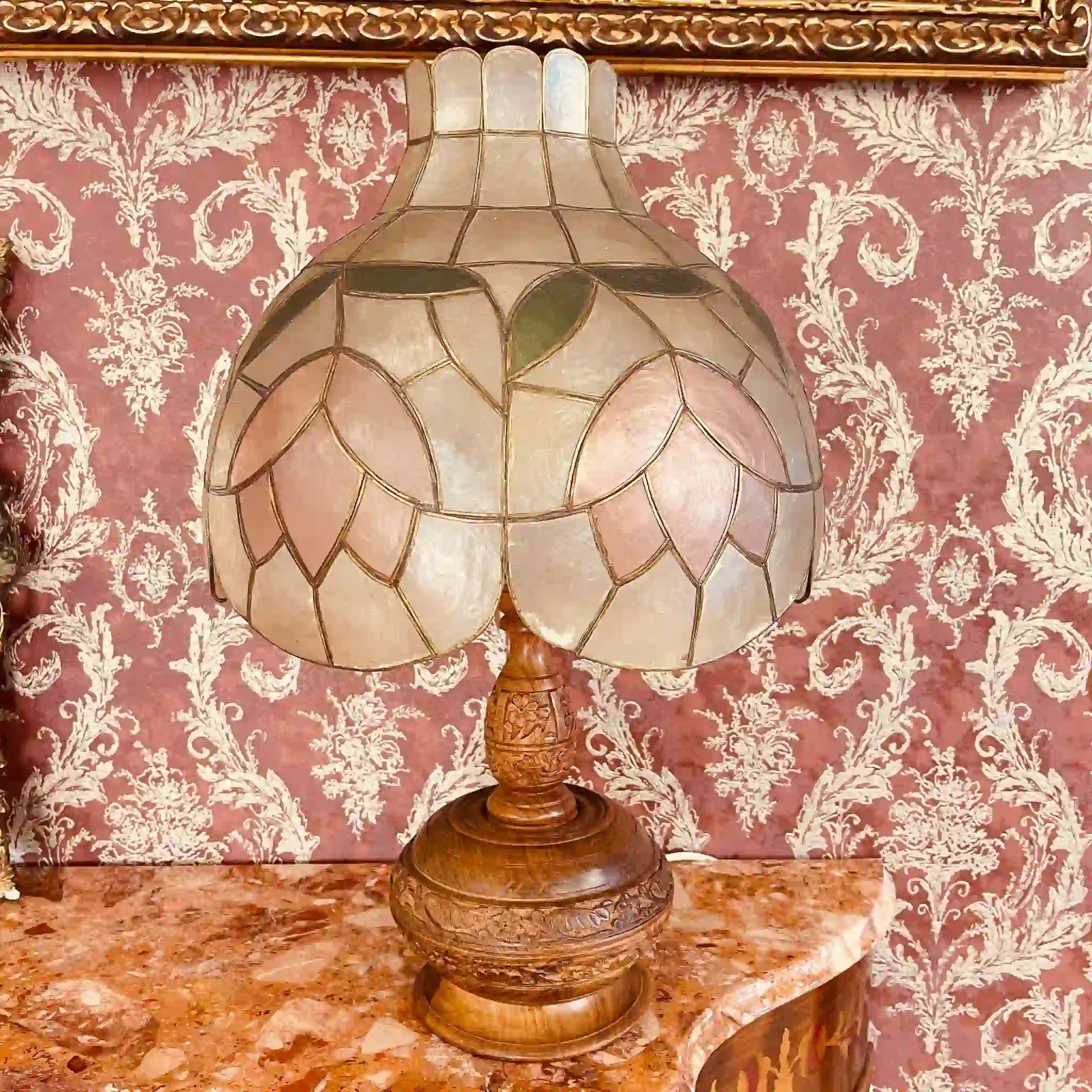 【リユース】 テーブルランプ ステンドグラス