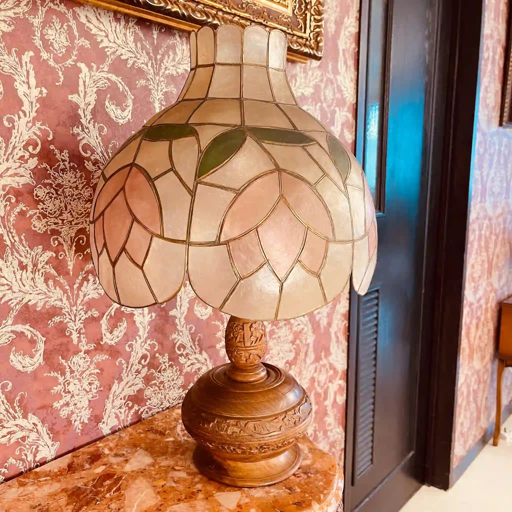 【リユース】 テーブルランプ ステンドグラス