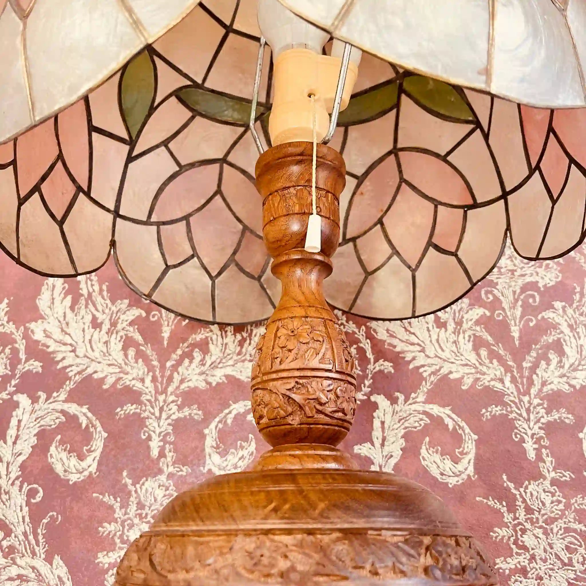 【リユース】 テーブルランプ ステンドグラス