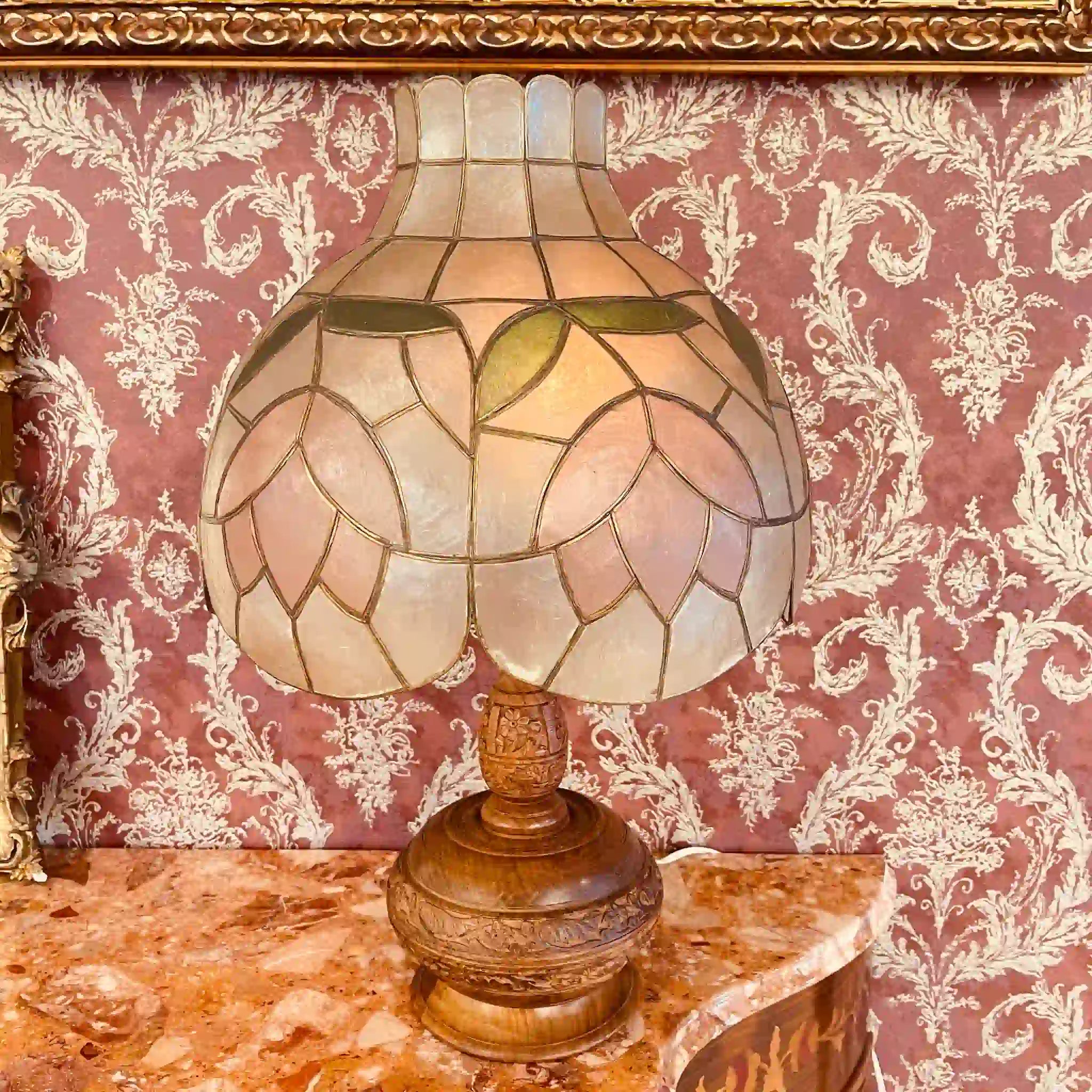 【リユース】 テーブルランプ ステンドグラス