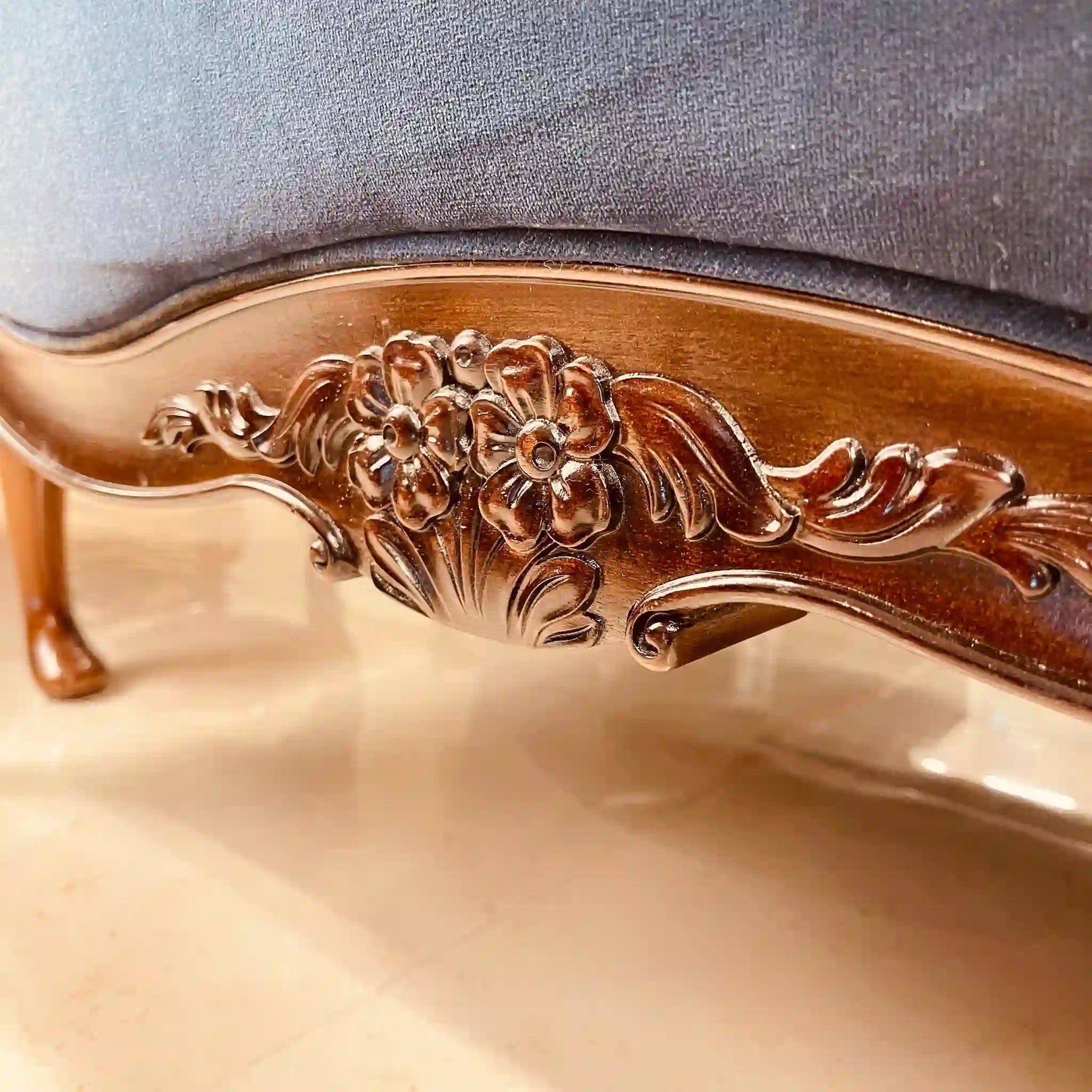 Antique Wing Sofa, 1-Seater, Decca Mahogany, Directly Imported from the UK