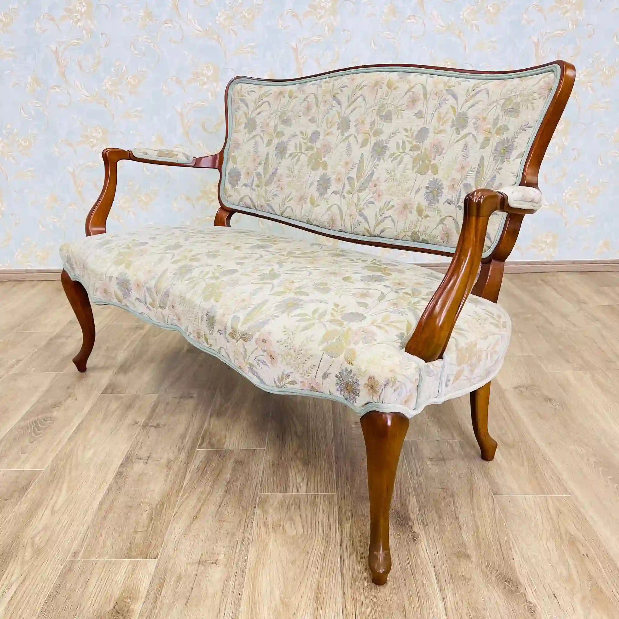 【リユース】 アンティーク調セティ2P / アールヌーボー様式 / 猫脚