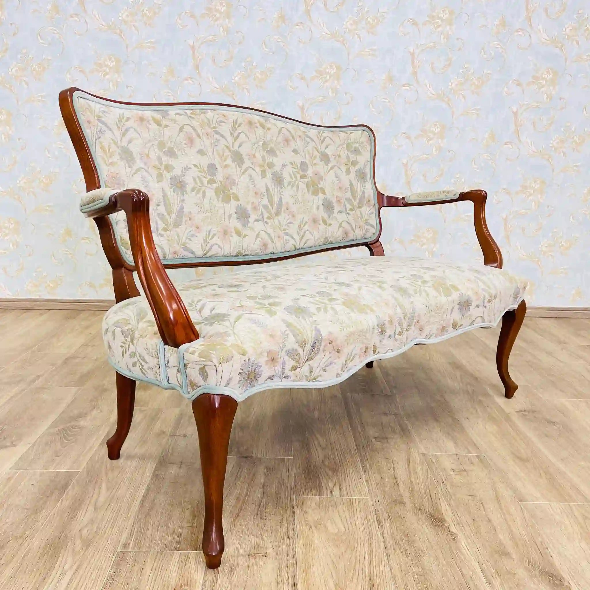 【リユース】 アンティーク調セティ2P / アールヌーボー様式 / 猫脚