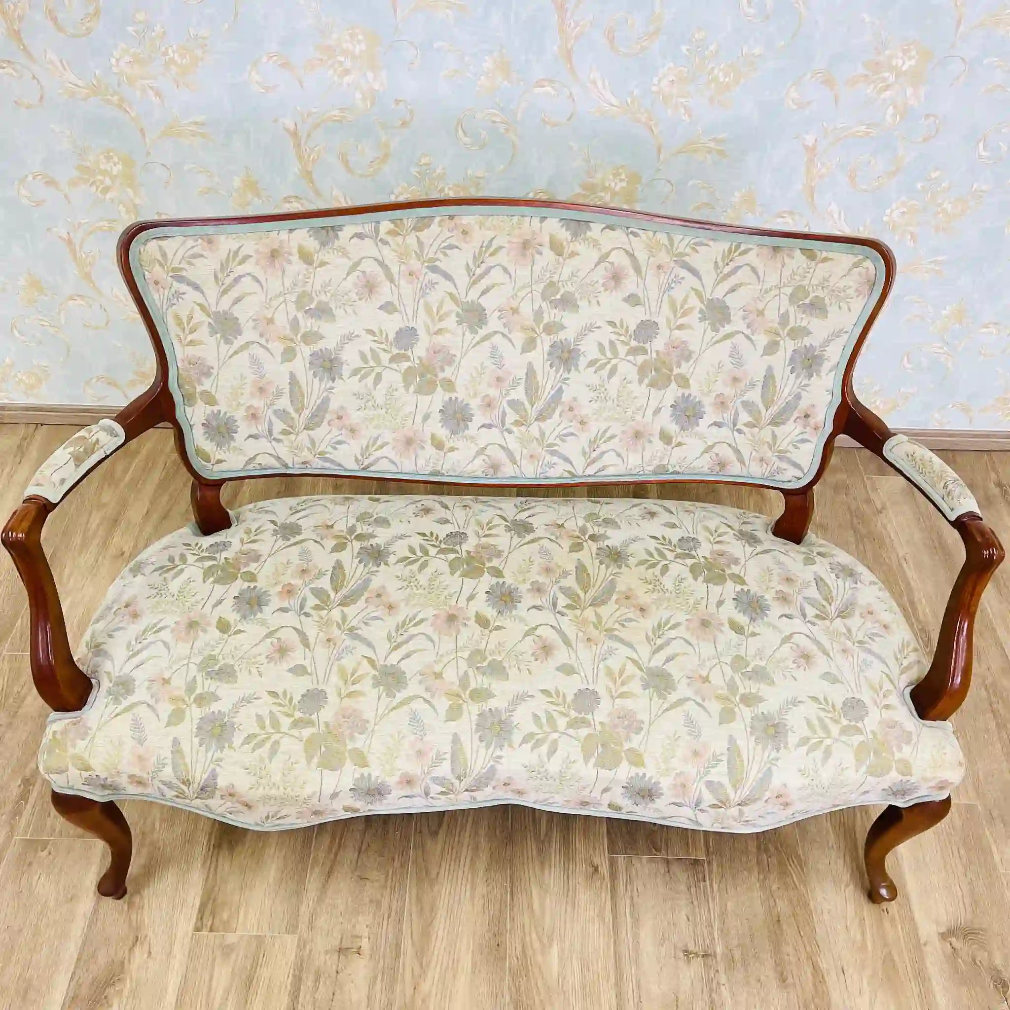 【リユース】 アンティーク調セティ2P / アールヌーボー様式 / 猫脚