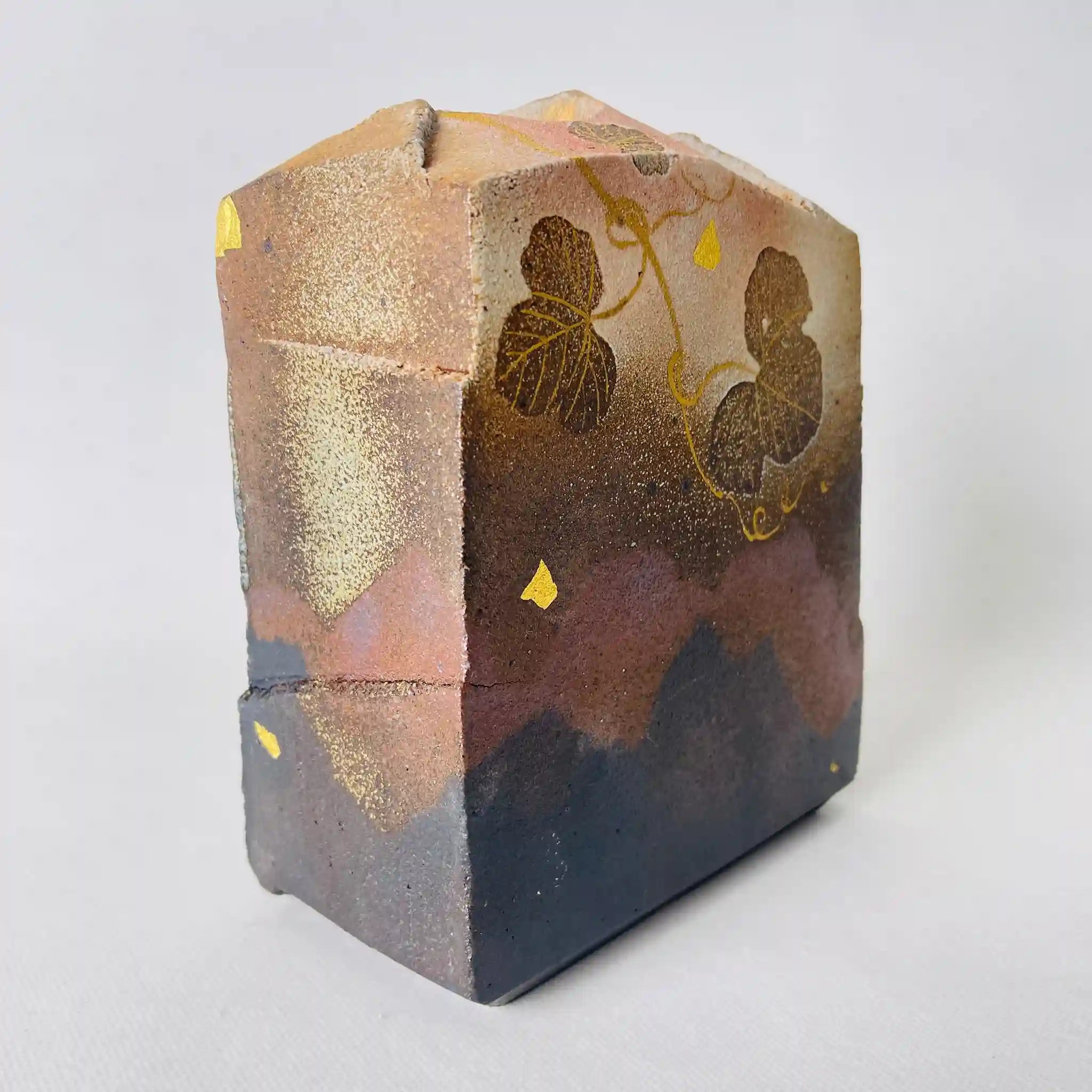 Antique Vase, Genpoan, by Yasuyuki Kato, Mino Ware, Japan, Box included, Unused