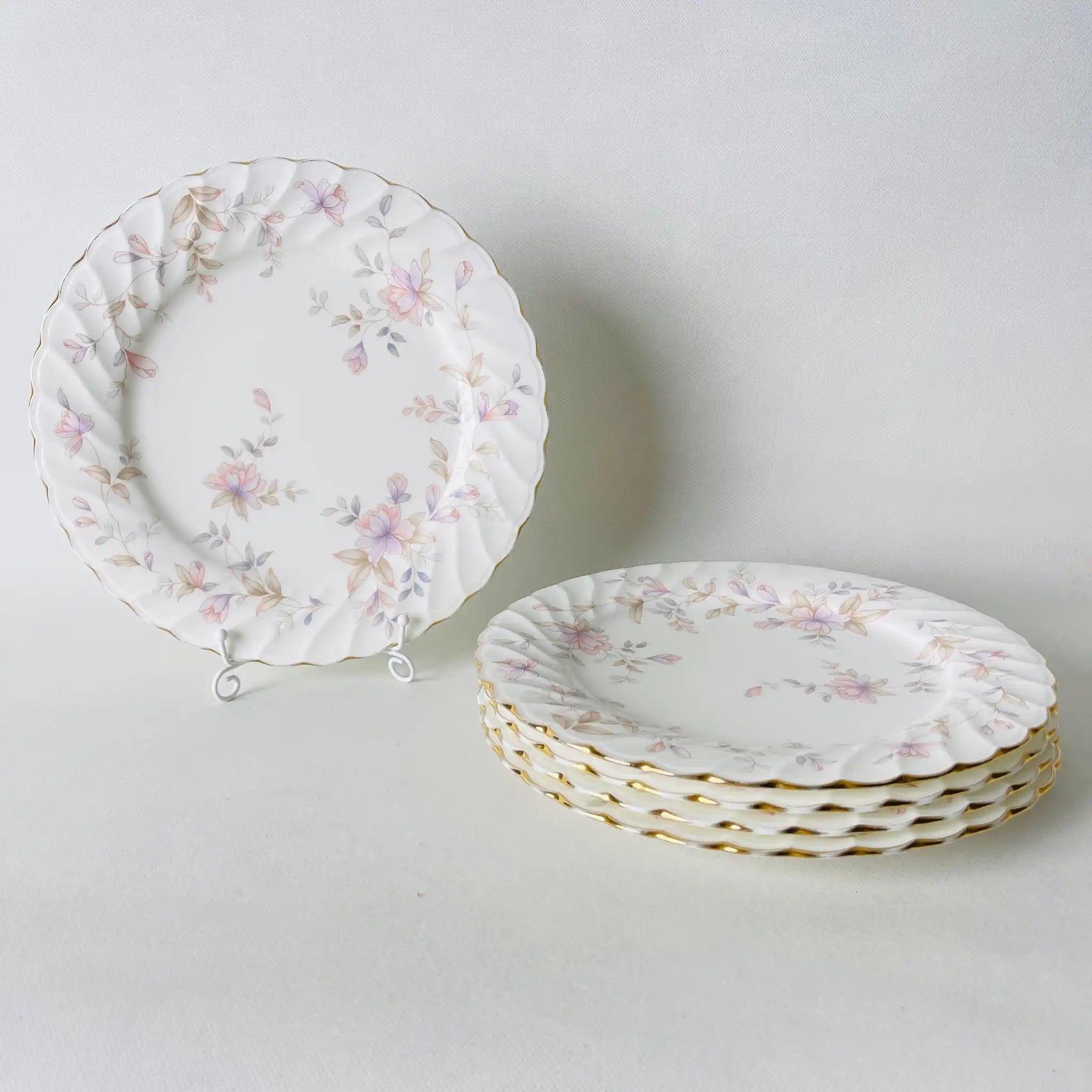 【リユース】 ディナープレート5枚セット / Noritake(ノリタケ) / Bone China / 未使用 / 箱付き
