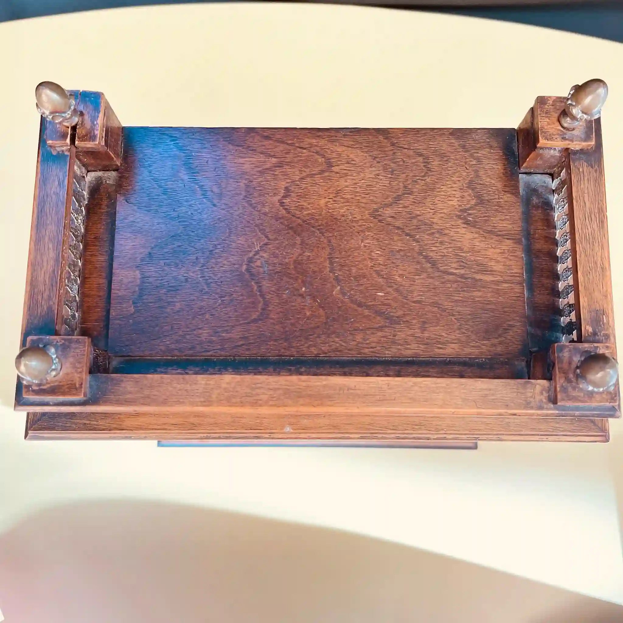 【アンティーク】 置き時計 / ハンブルク・アメリカン・クロック / アール・ヌーヴォー様式 / オーク材