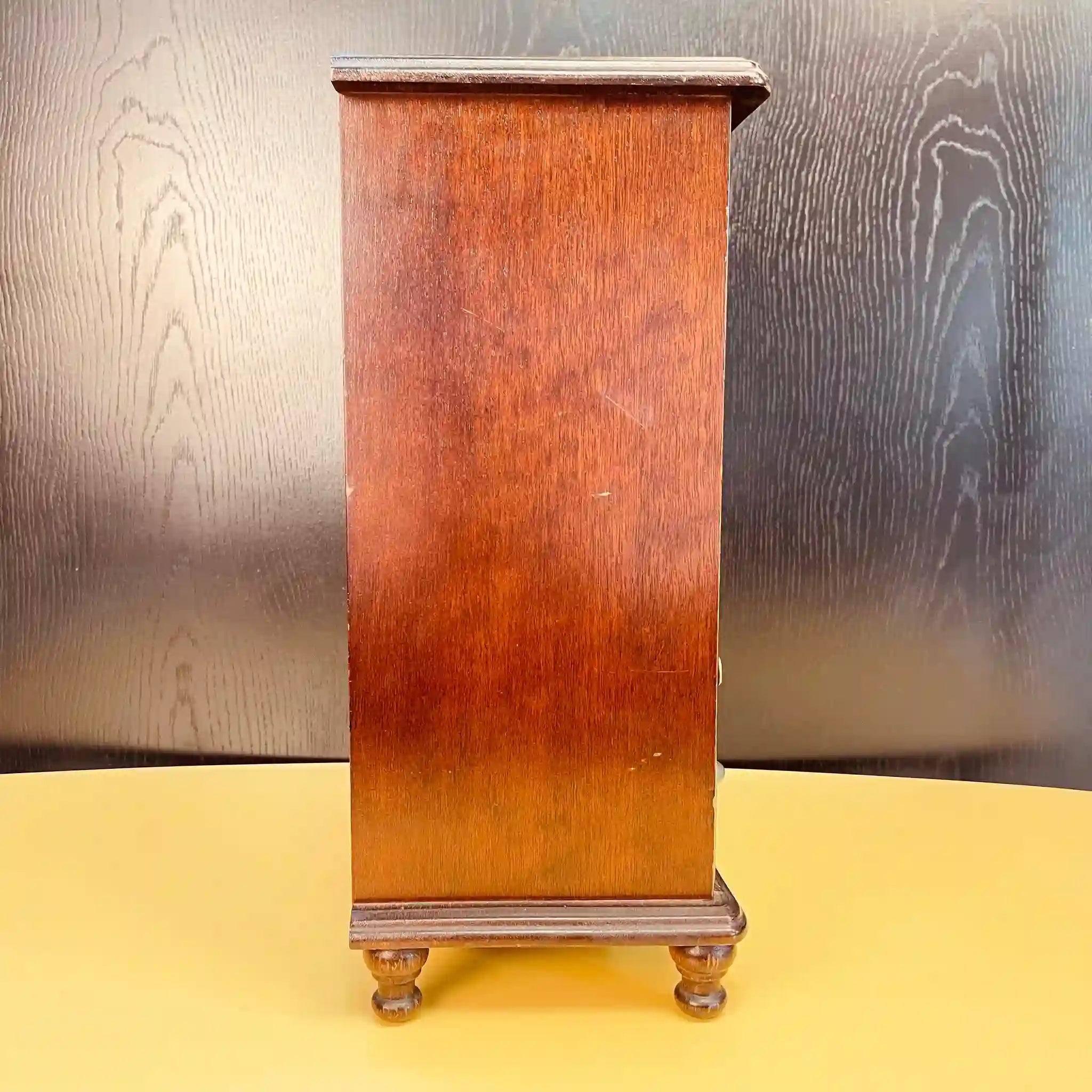 【リユース】 アクセサリーボックス / ステンドグラス オルゴール