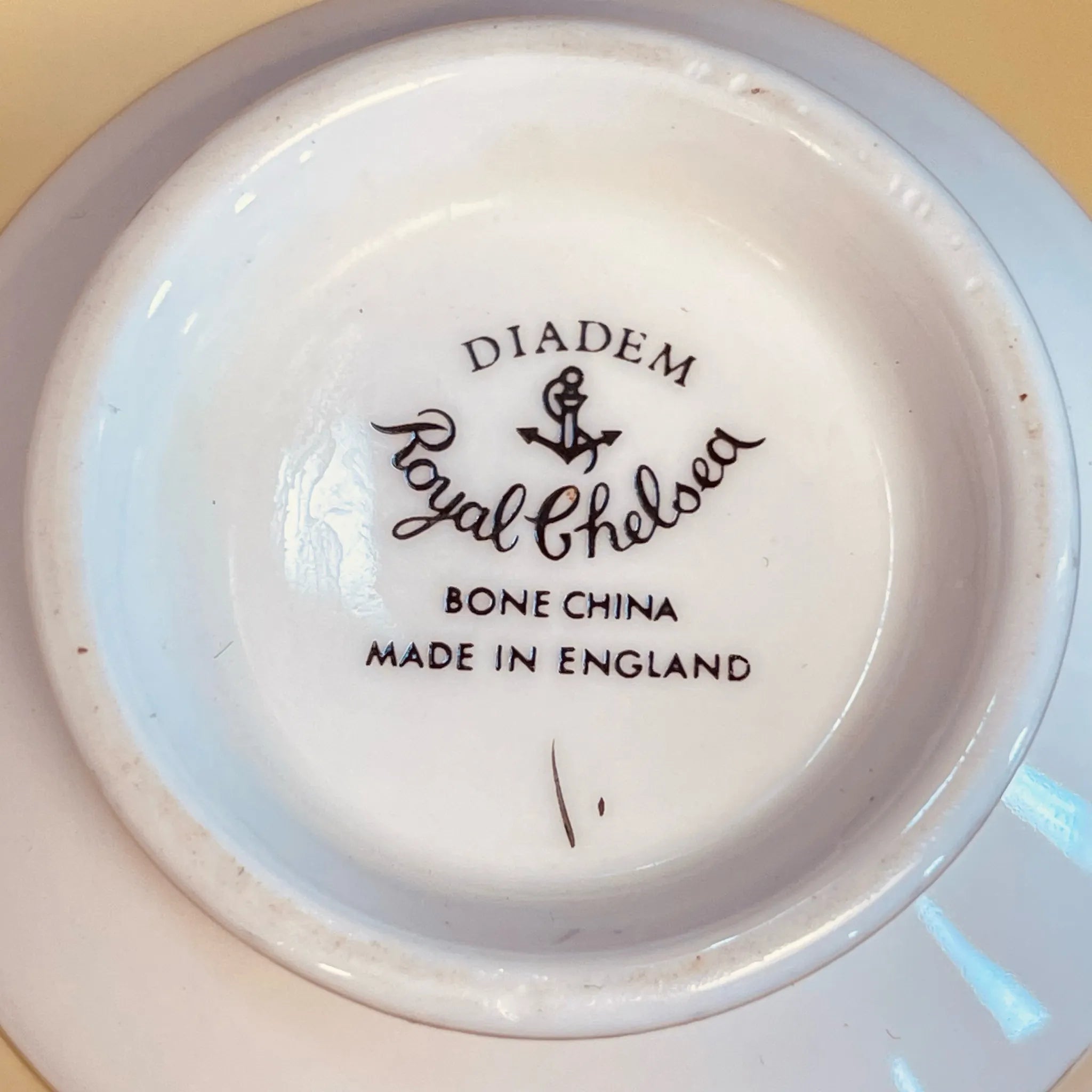 【アンティーク】プレート&ティーカップ5P Royal Chelsea(ロイヤル チェルシー) / DIADEM / Bone China / イギリス / /