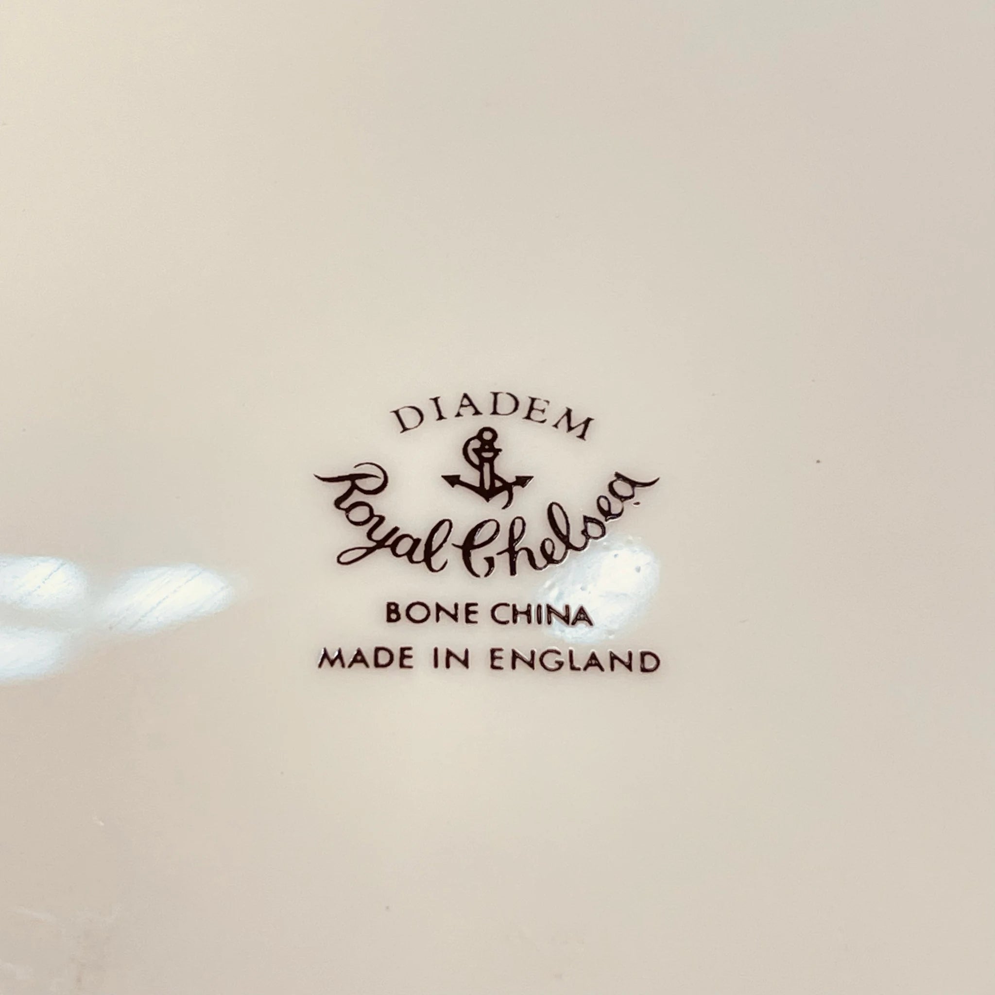 【アンティーク】プレート&ティーカップ5P Royal Chelsea(ロイヤル チェルシー) / DIADEM / Bone China / イギリス / /