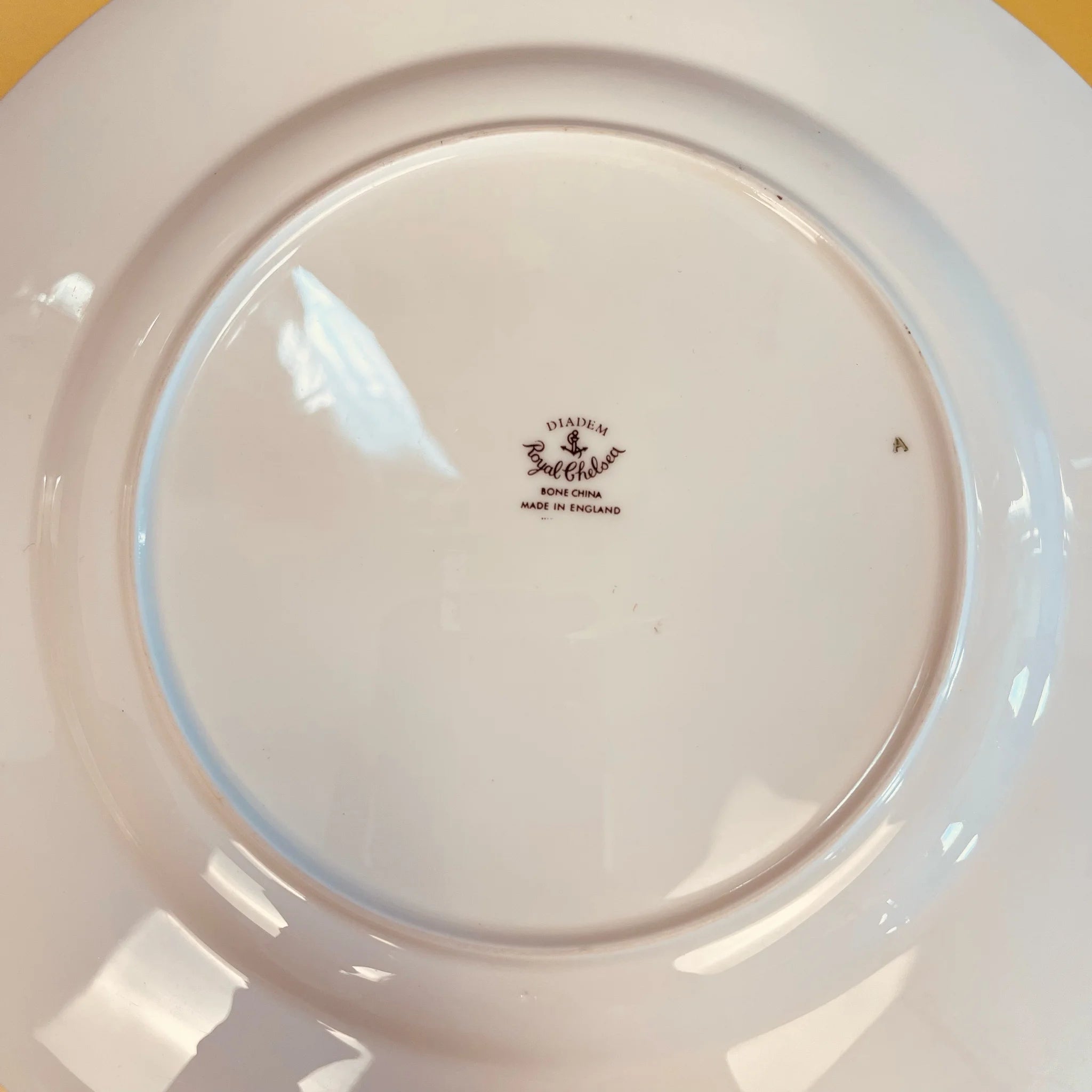 【アンティーク】プレート&ティーカップ5P Royal Chelsea(ロイヤル チェルシー) / DIADEM / Bone China / イギリス /
