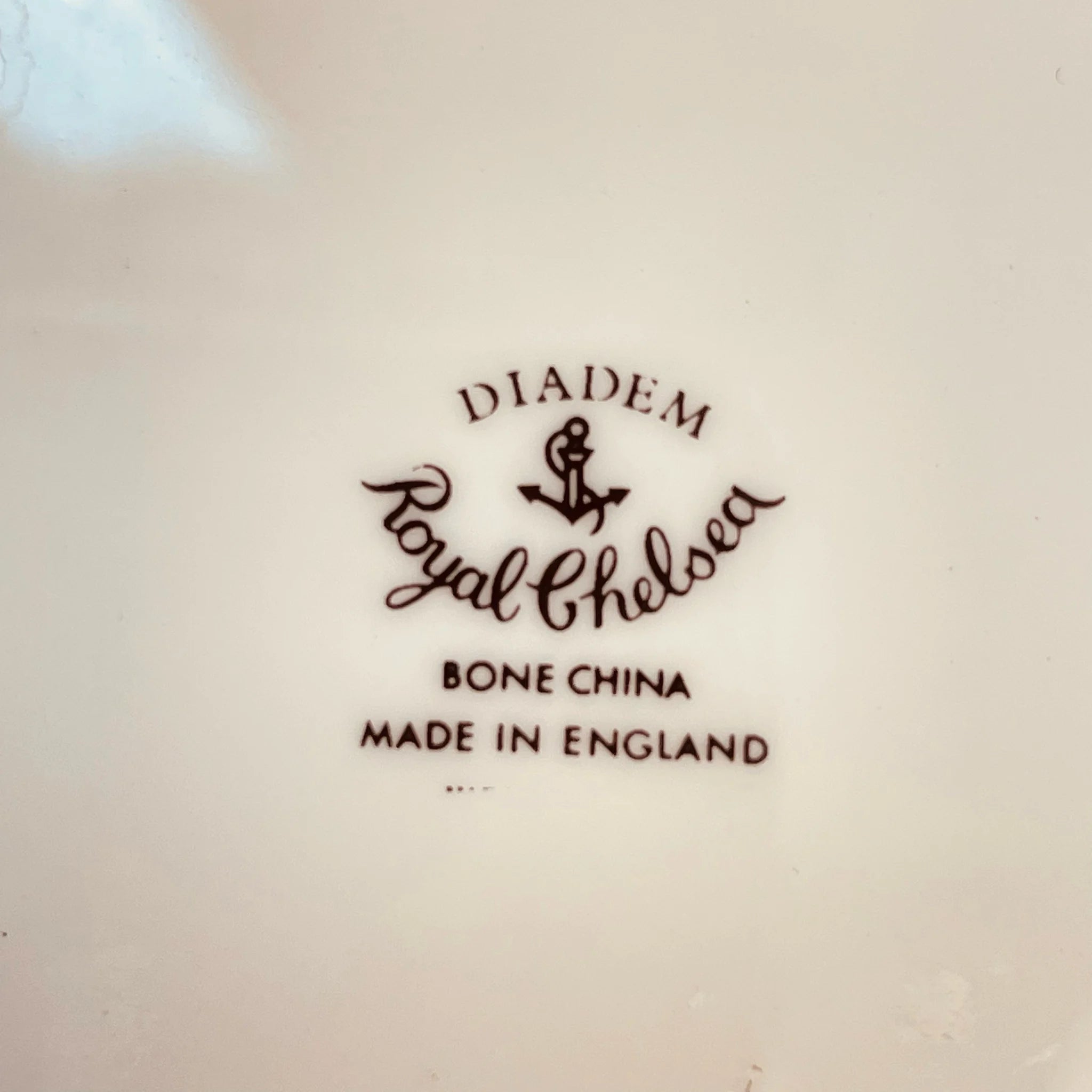 【アンティーク】プレート&ティーカップ5P Royal Chelsea(ロイヤル チェルシー) / DIADEM / Bone China / イギリス /