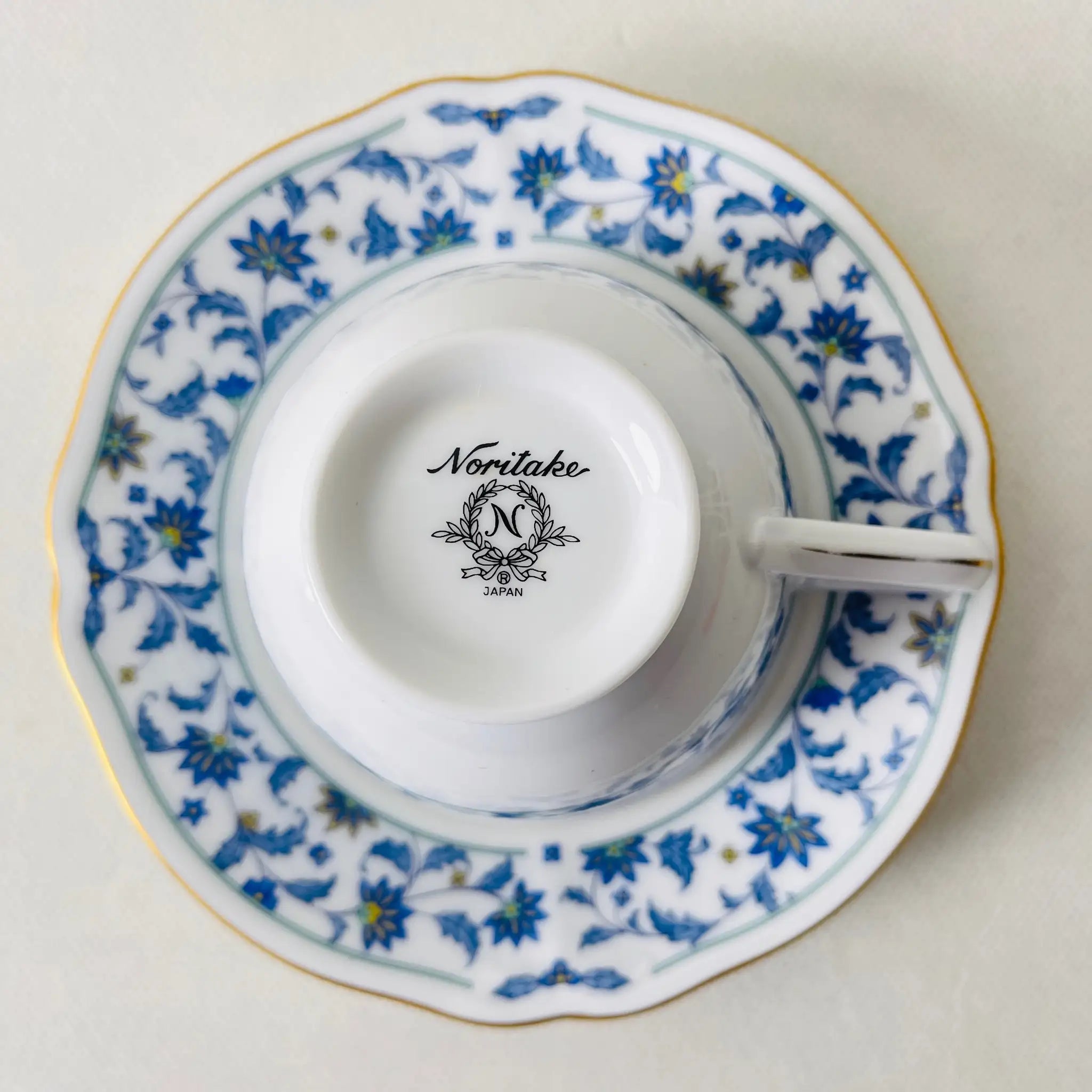 【リユース】ティーカップセット Noritake(ノリタケ) / NINFA LAGUNA(ニンファ ラグーナ) / 日本 /
