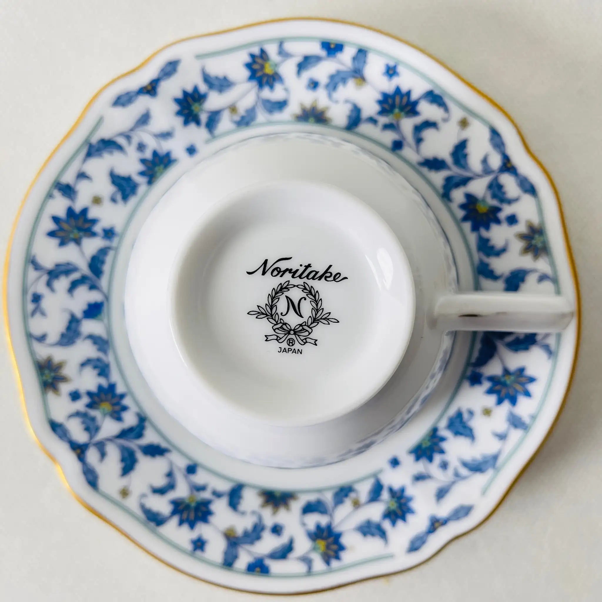 【リユース】ティーカップセット Noritake(ノリタケ) / NINFA LAGUNA(ニンファ ラグーナ) / 日本 /