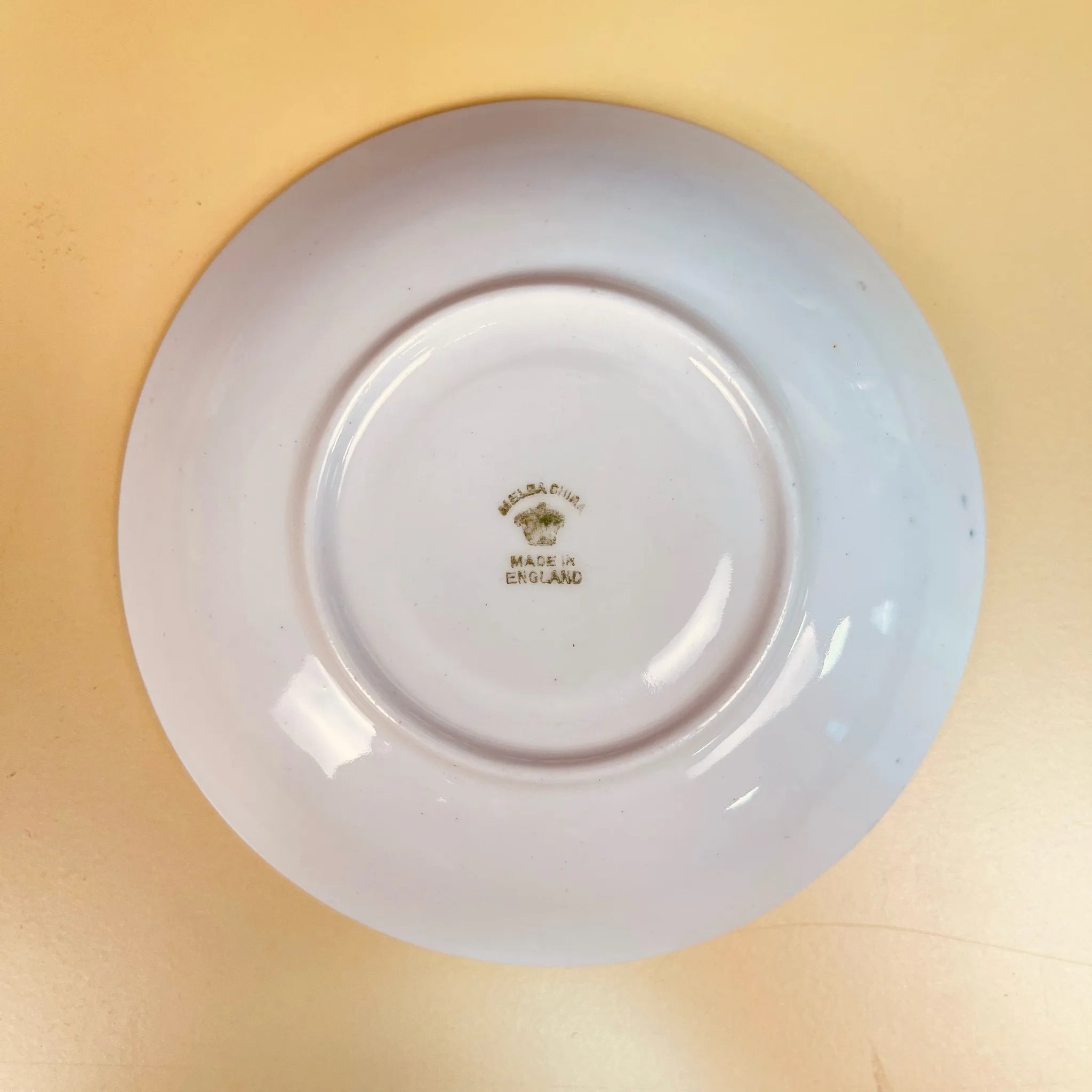 【アンティーク】プレート&ソーサー&ティーカップ3P MELBA CHINA(メルバチャイナ) / / Bone China / イギリス / /