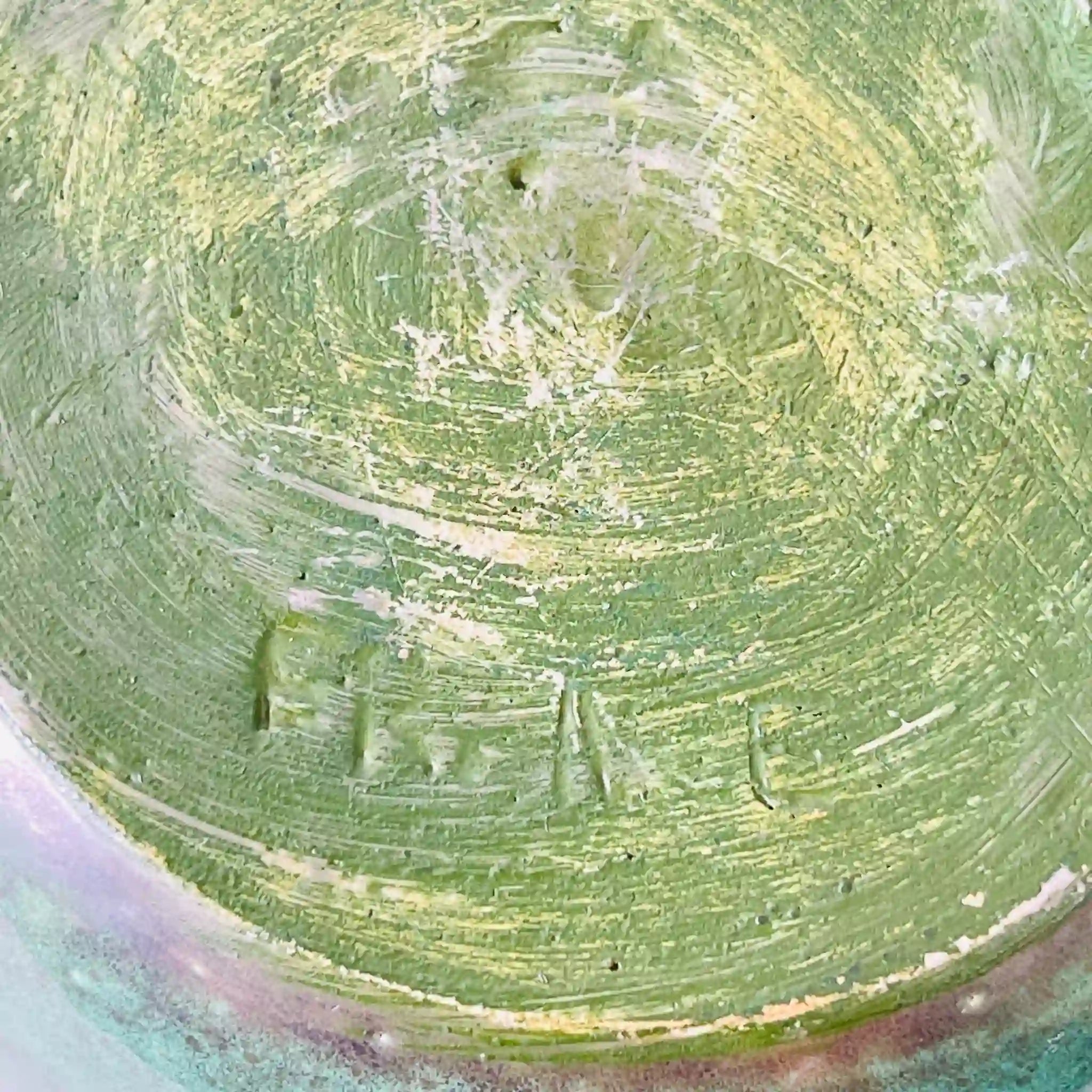 【アンティーク】 小花瓶 「緑釉徳利」 ボルドー陶器 / 小杉焼 / 陶器 / 緑釉塗布