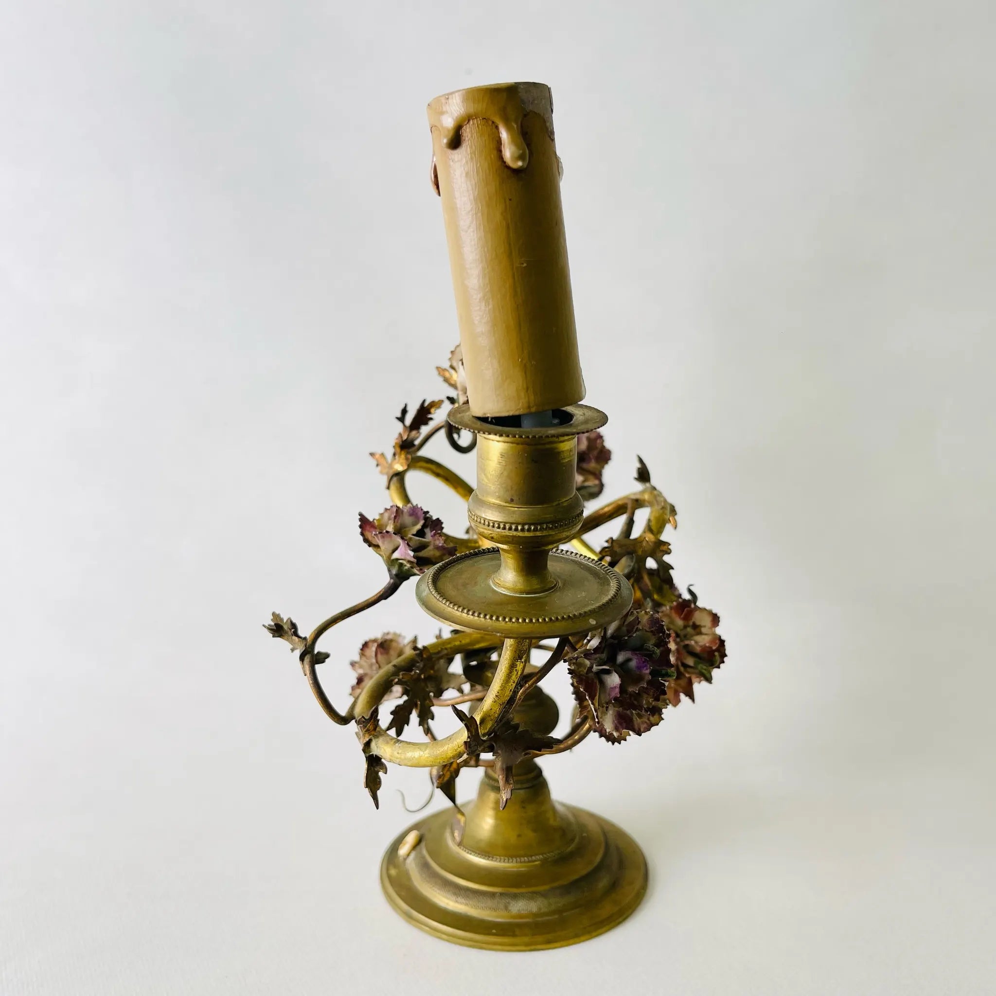 【アンティーク】 燭台 / ロココ調 / 1870年代~1920年代頃 / 真鍮 / フランス直輸入