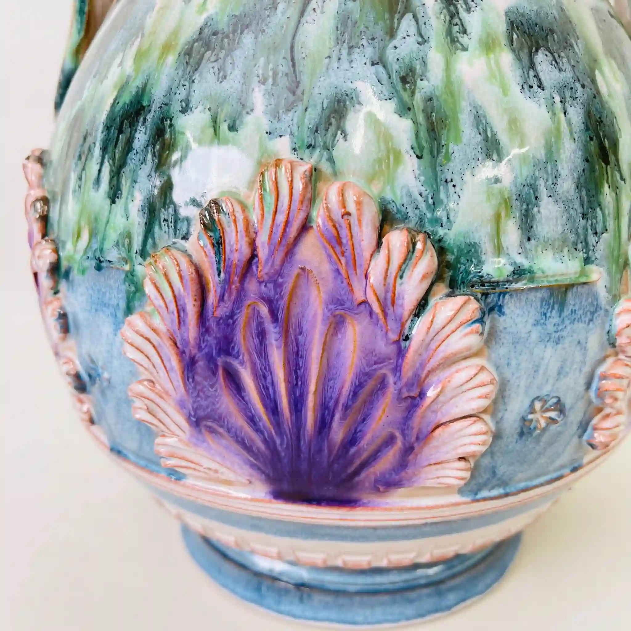 【リユース】 フラワーベース(花瓶) / マヨルカ焼 / 1960年~70年代 / 陶器 / イタリア