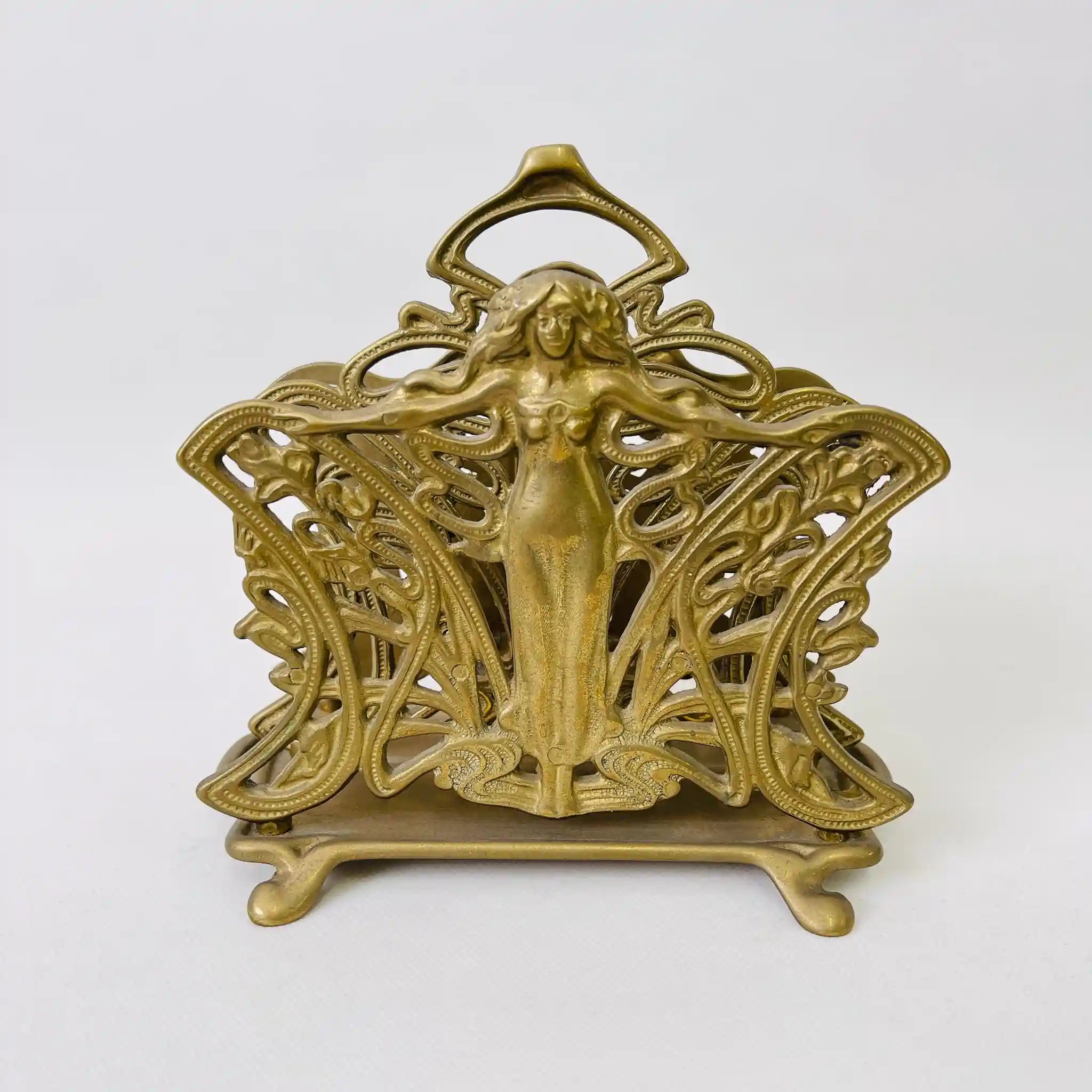 【ビンテージ】 ナプキンスタンド / 真鍮 / イタリア / アール・ヌーヴォー様式