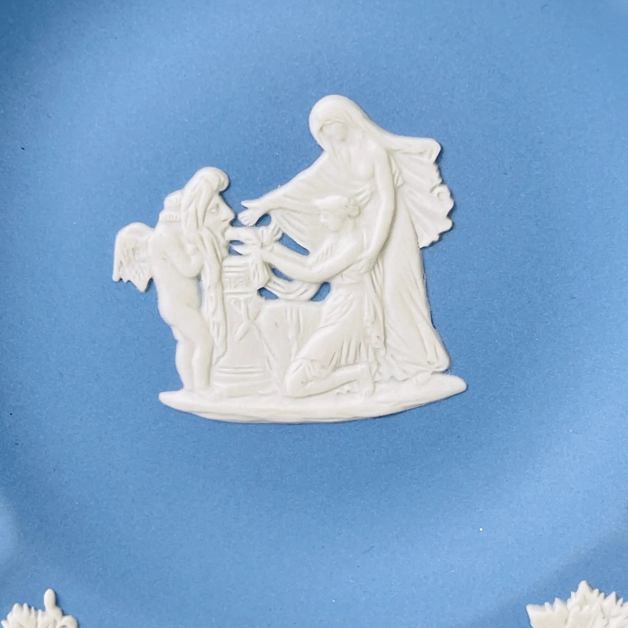 【ビンテージ】 アッシュトレイ(灰皿) / WEDGWOOD(ウェッジウッド) / ジャスパーウェア / 1900年後半 / 炻器(ストーンウェア) / イギリス / 箱付き