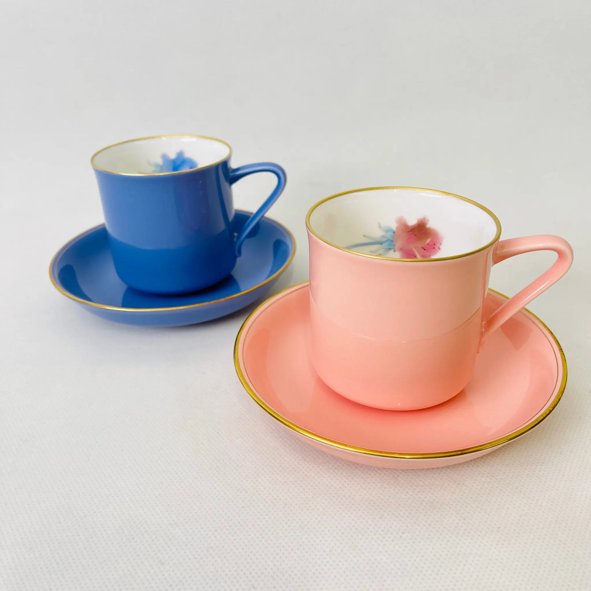 【リユース】 コーヒーカップ 2P / 香蘭社 / プリンセスローズ / 未使用 / 箱付き