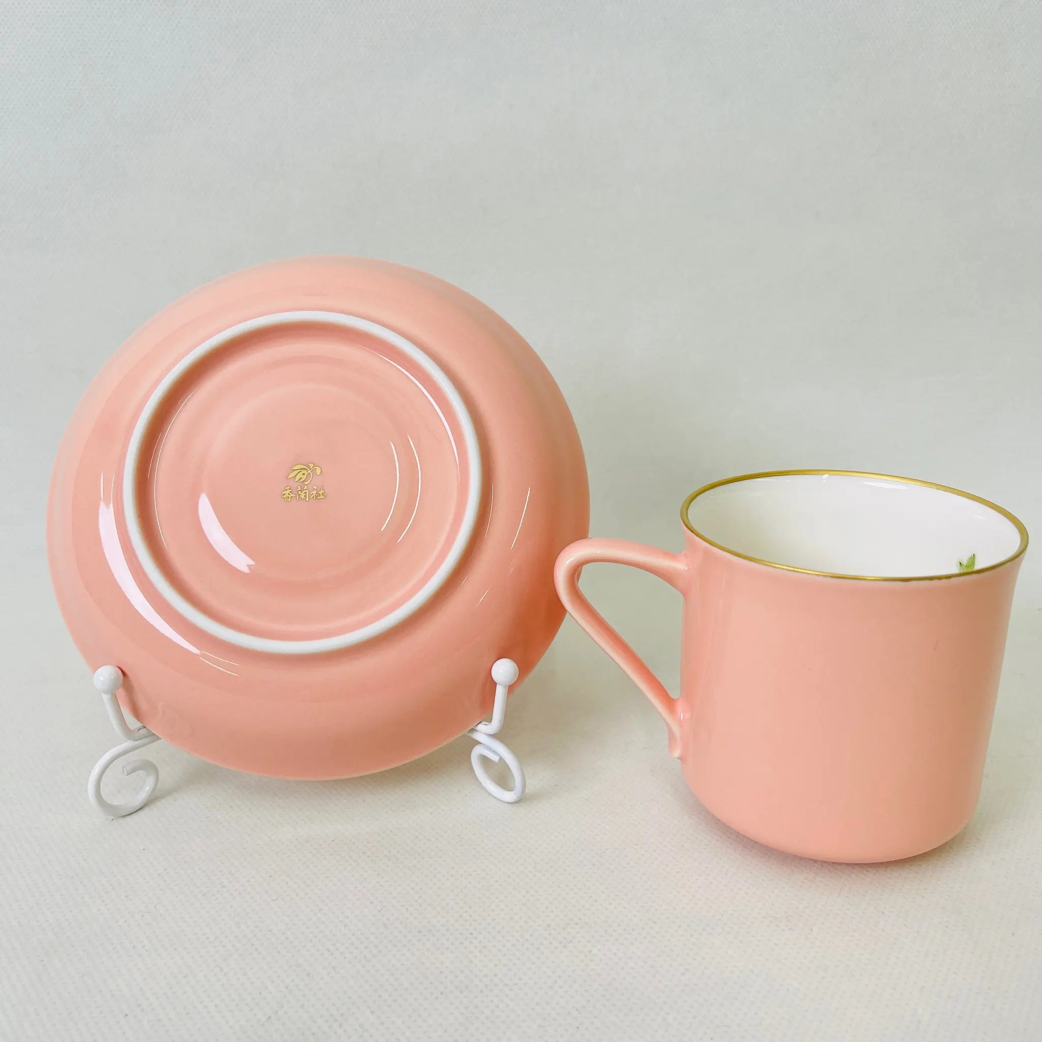 【リユース】 コーヒーカップ 2P / 香蘭社 / プリンセスローズ / 未使用 / 箱付き