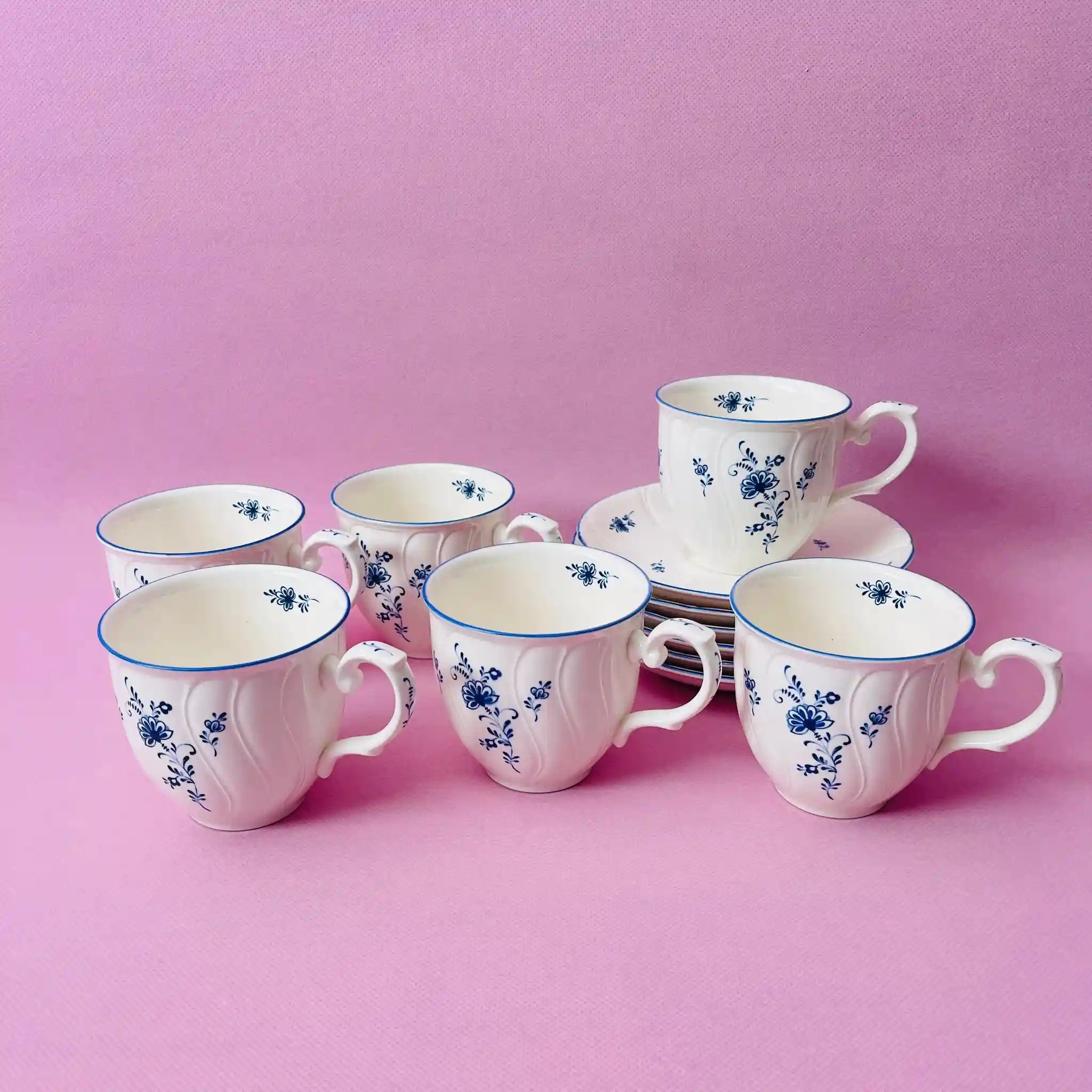 【リユース】 ティーカップ 5P / Noritake(ノリタケ) / クラフトーン / 箱付き