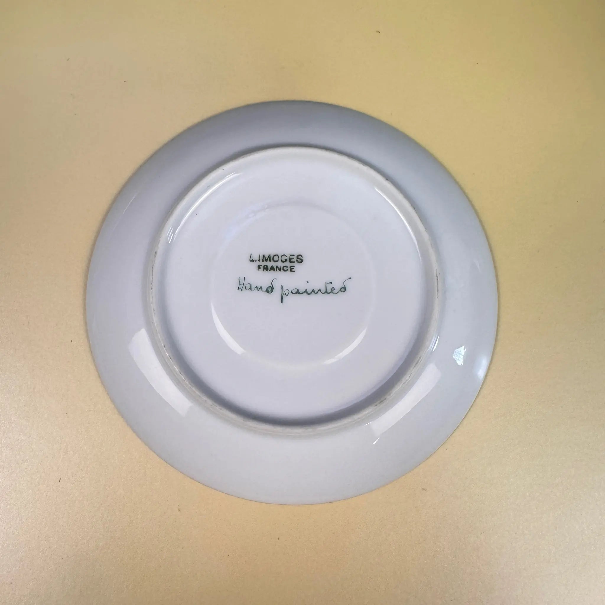 【アンティーク】 ミニティーカップ&ソーサーセット / Limoges(リモージュ) / 「ナポレオンの蜂」モチーフ / カオリン / フランス / リモージュ焼き