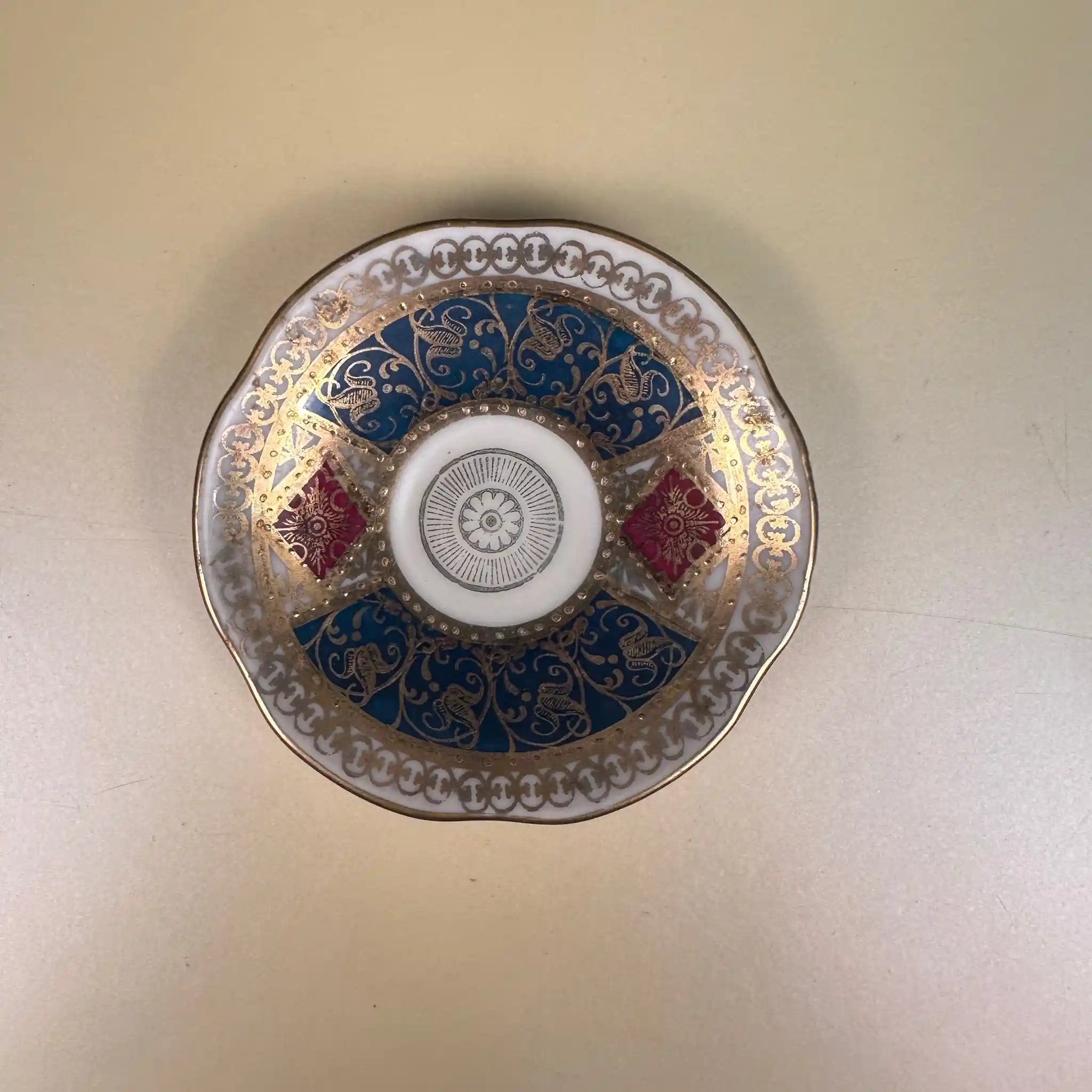 【アンティーク】 ミニティーカップ&ポット&ソーサーセット /  ミニスプーン付き5P イギリス直輸入