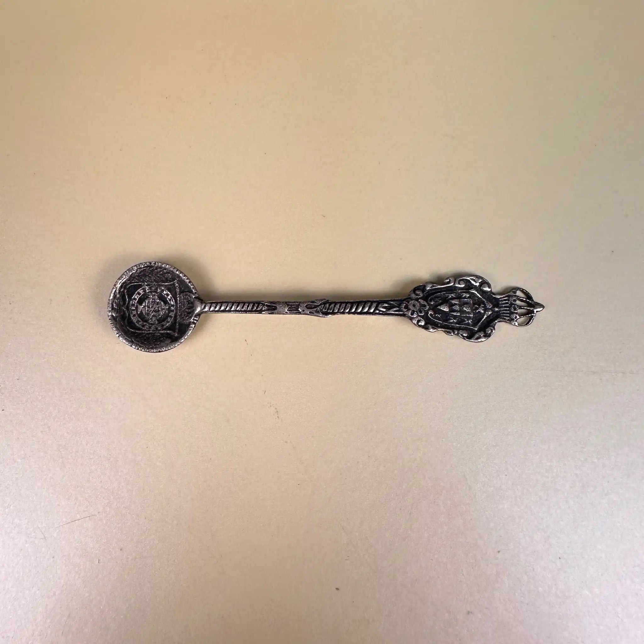 【アンティーク】 ミニティーカップ&ポット&ソーサーセット /  ミニスプーン付き5P イギリス直輸入