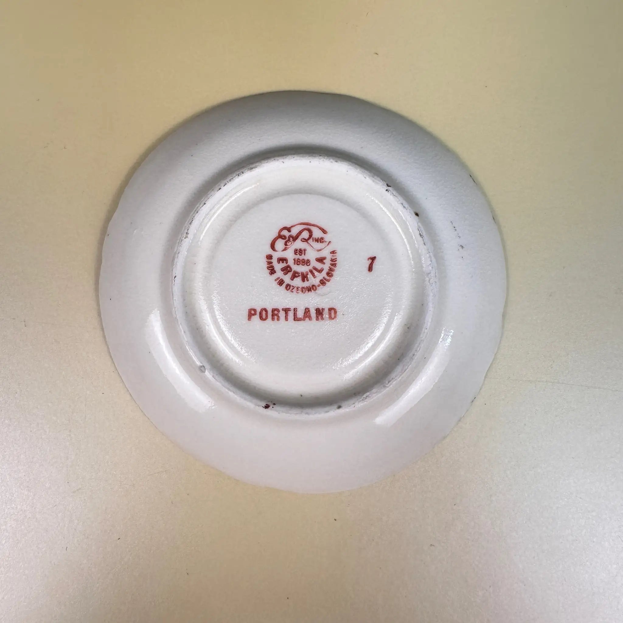 【アンティーク】 ミニティーカップ&ソーサーセット / E&R INC. / ポートランド / 1888年 / チェコ