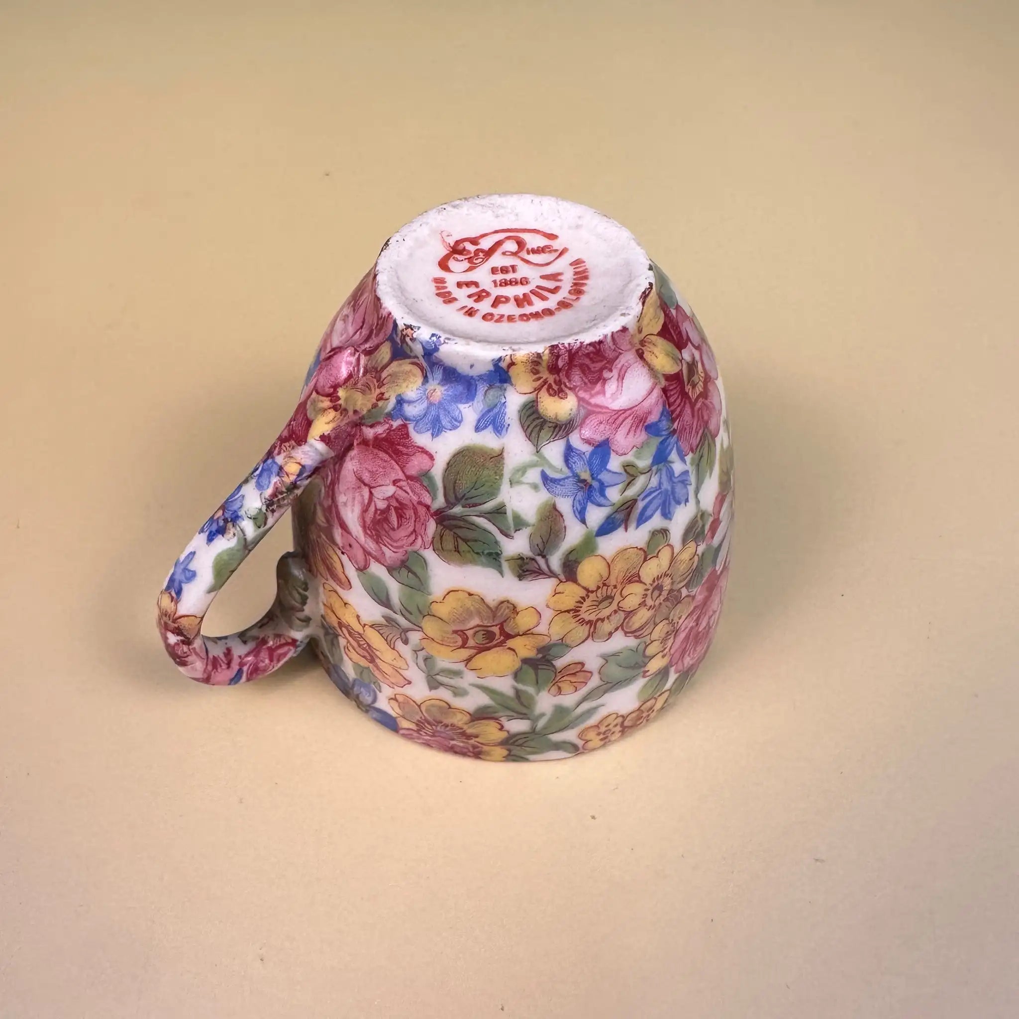 【アンティーク】 ミニティーカップ&ソーサーセット / E&R INC. / ポートランド / 1888年 / チェコ