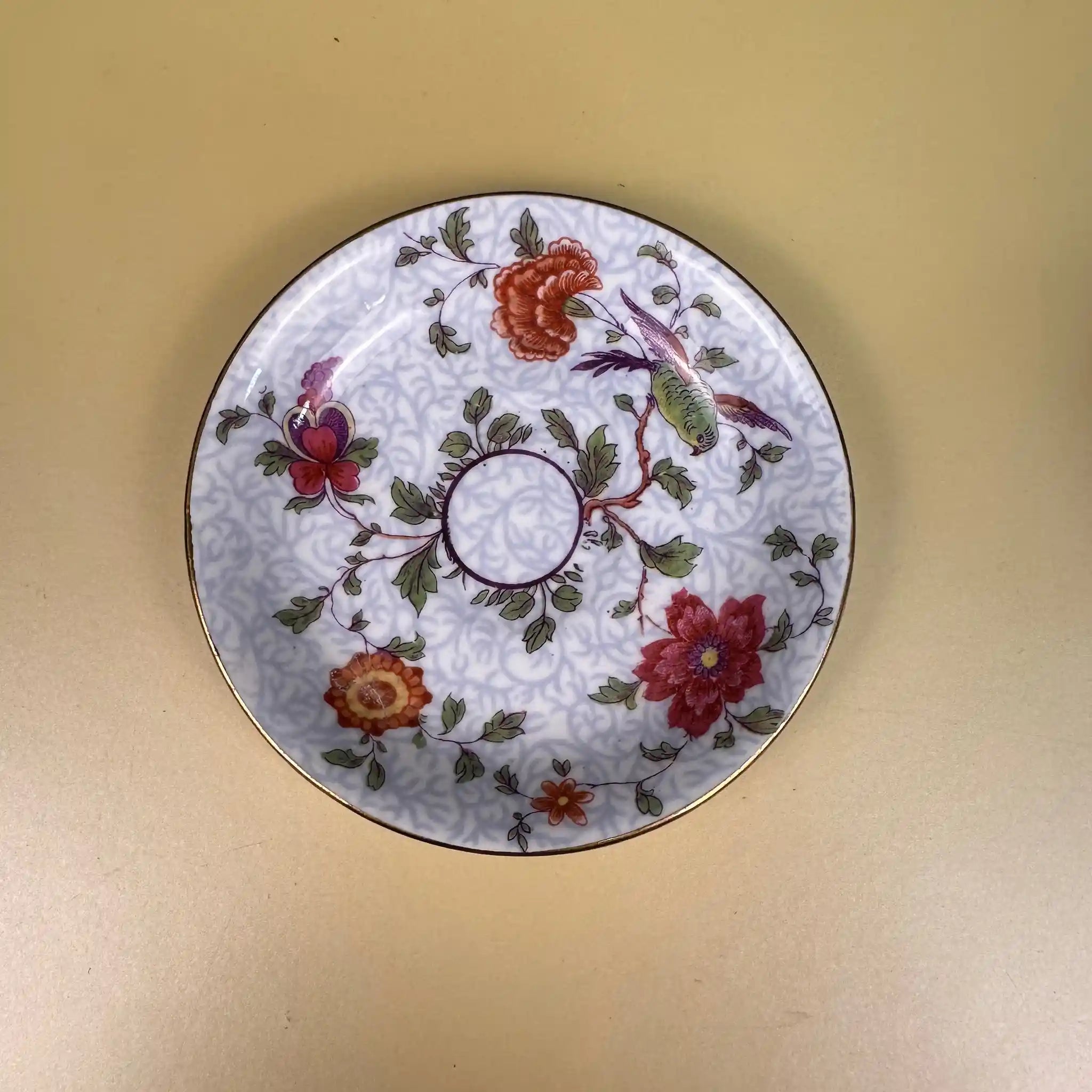 【アンティーク】 ミニティーカップ&ソーサーセット / Crown Staffordshire(クラウンスタッフォードシャー) / Fine Born China / イギリス
