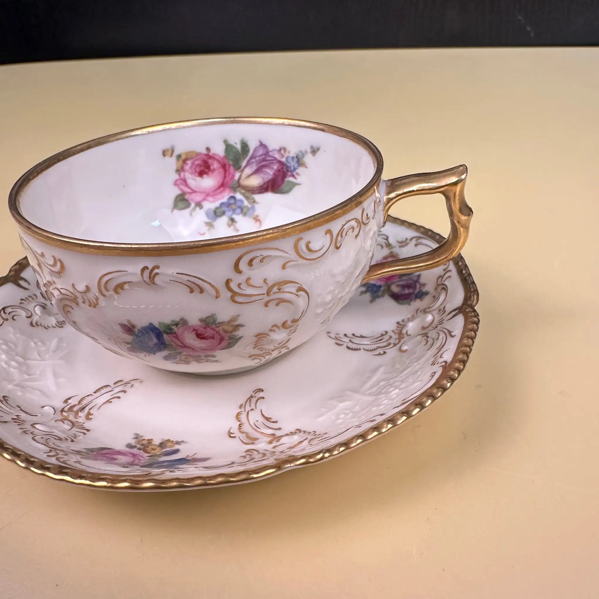【アンティーク】 ミニティーカップ&ソーサーセット / Rosenthal(ローゼンタール) / IVORY(アイボリー) / Fine China / ドイツ