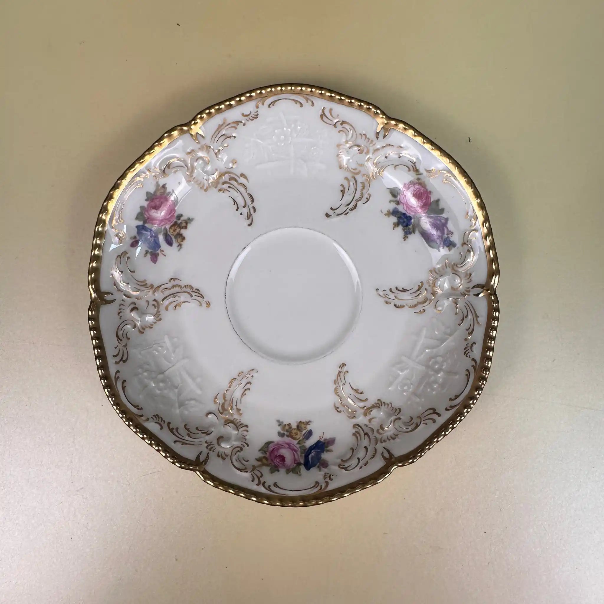 【アンティーク】 ミニティーカップ&ソーサーセット / Rosenthal(ローゼンタール) / IVORY(アイボリー) / Fine China / ドイツ